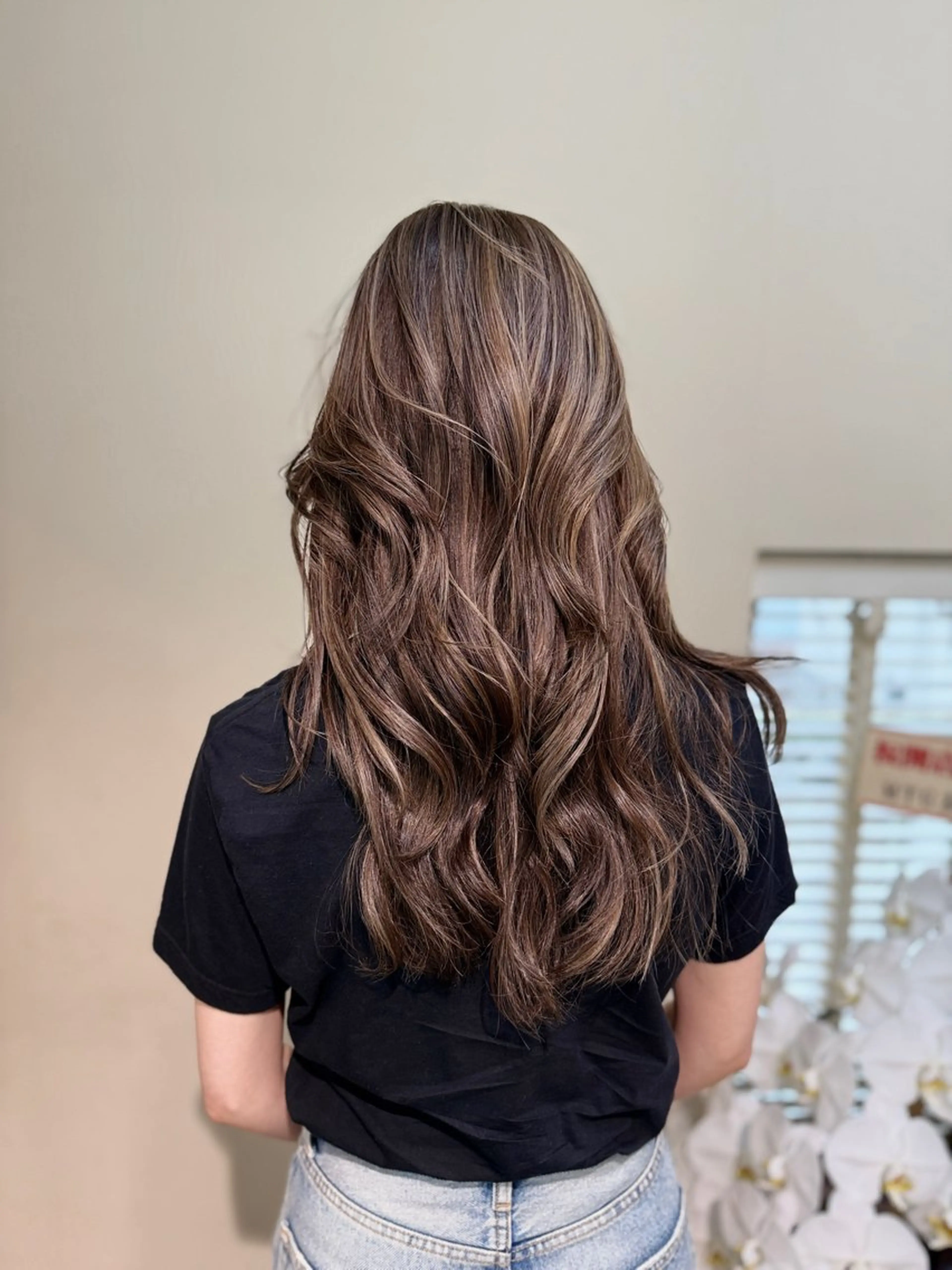 ロング カラー バレイヤージュ ベージュカラー ブリーチ デザインカラー グレージュ カット ヘアカラー トリートメント opus 店長大和 レイヤー/赤み消しのヘアスタイル