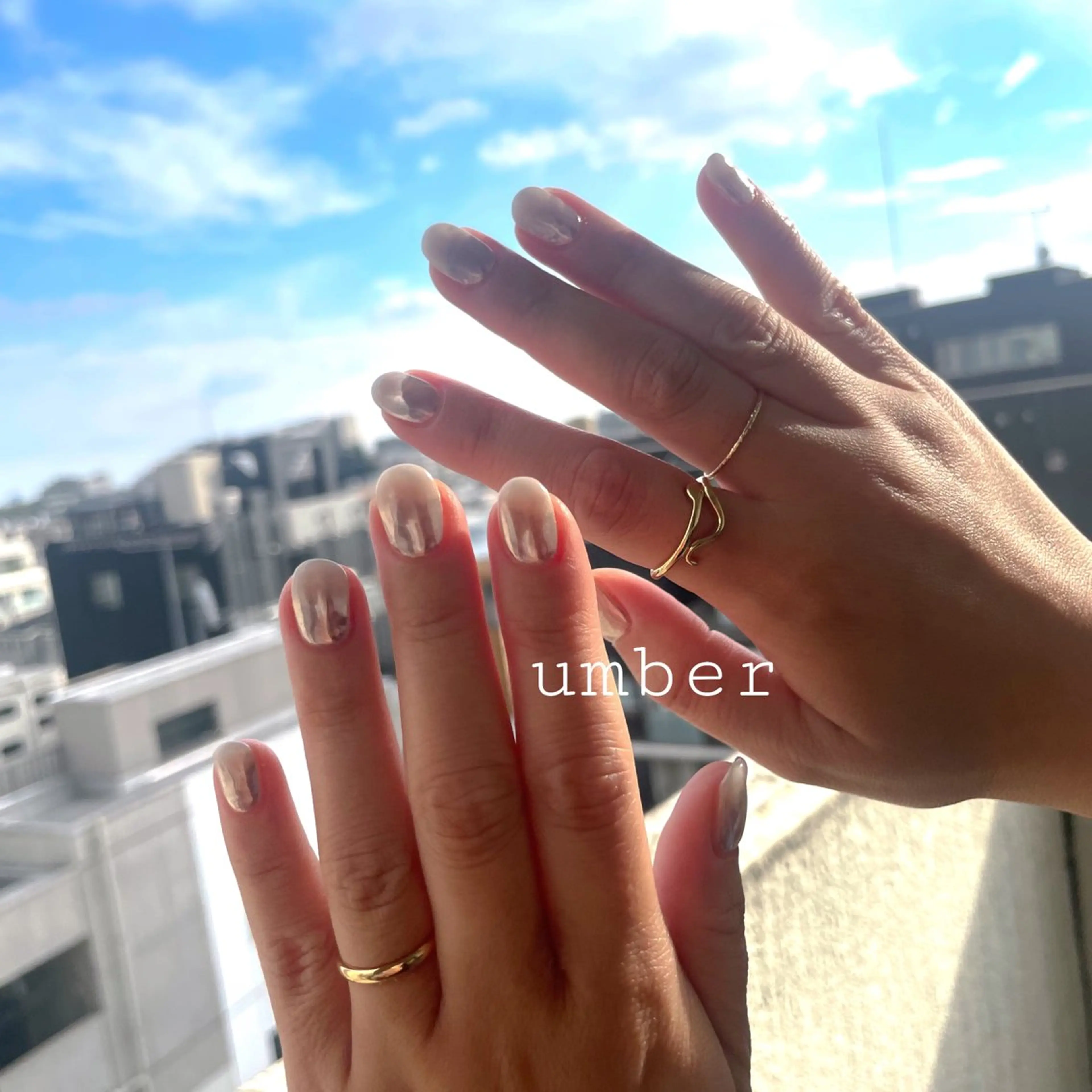ネイル ハンドネイル umber 三茶1分のネイルデザイン