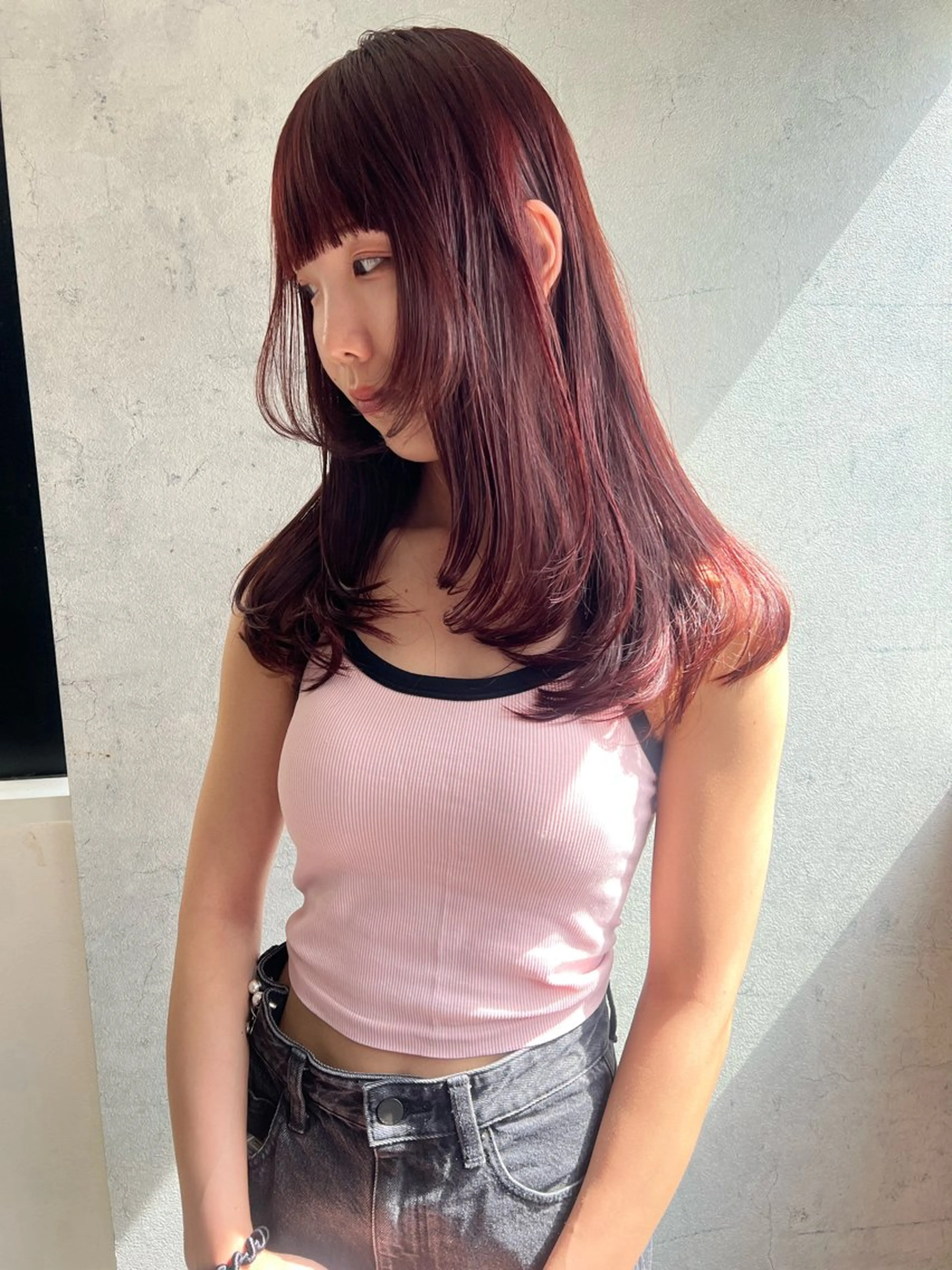 セミロング カラー ブリーチ ダブルカラー ハイトーンカラー ブリーチなしカラー レッドカラー カット ヘアカラー TELA所属・原田 和幸のエステ・リラクイメージ