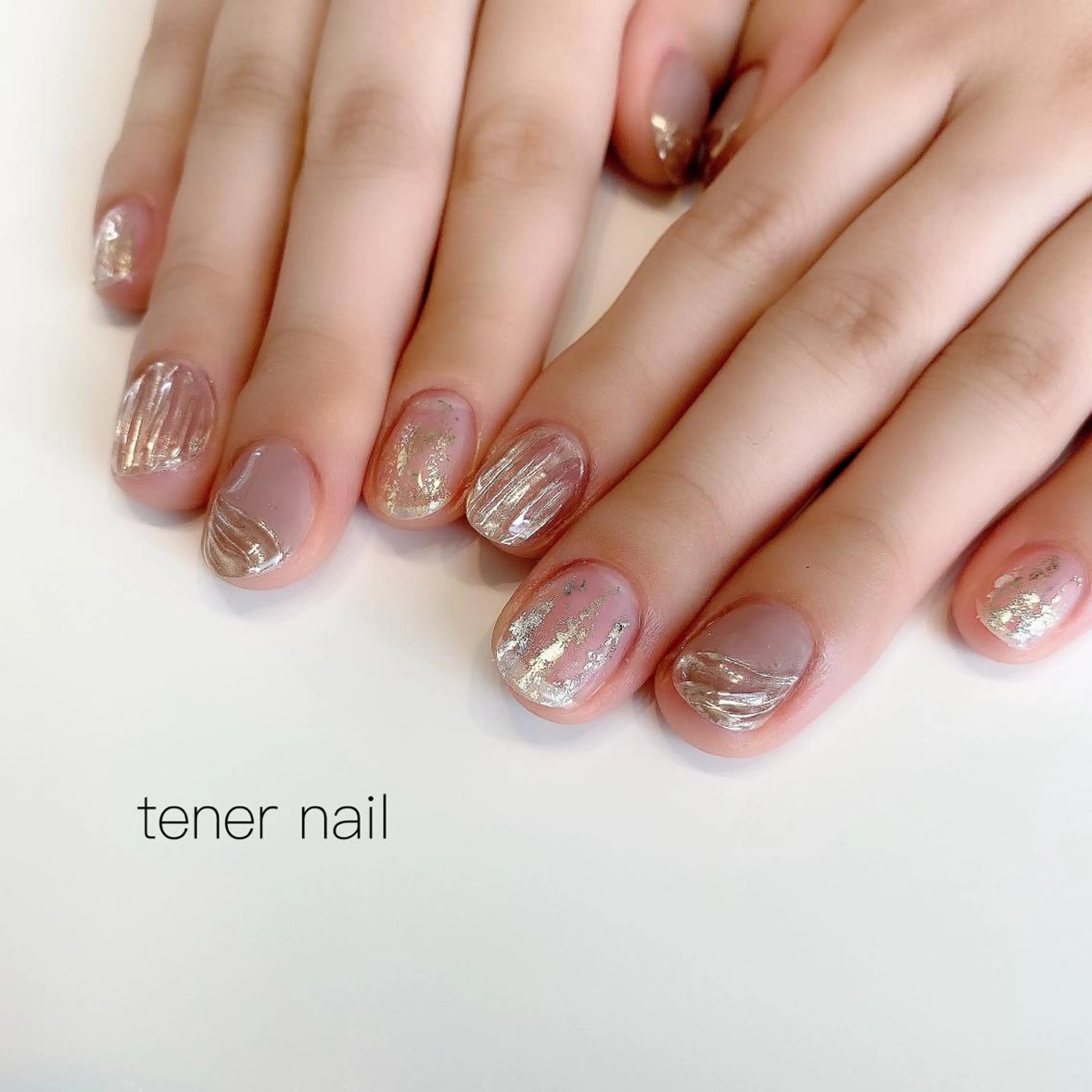 ネイル ミラーネイル ニュアンスネイル テネルネイル tener nailのネイルデザイン