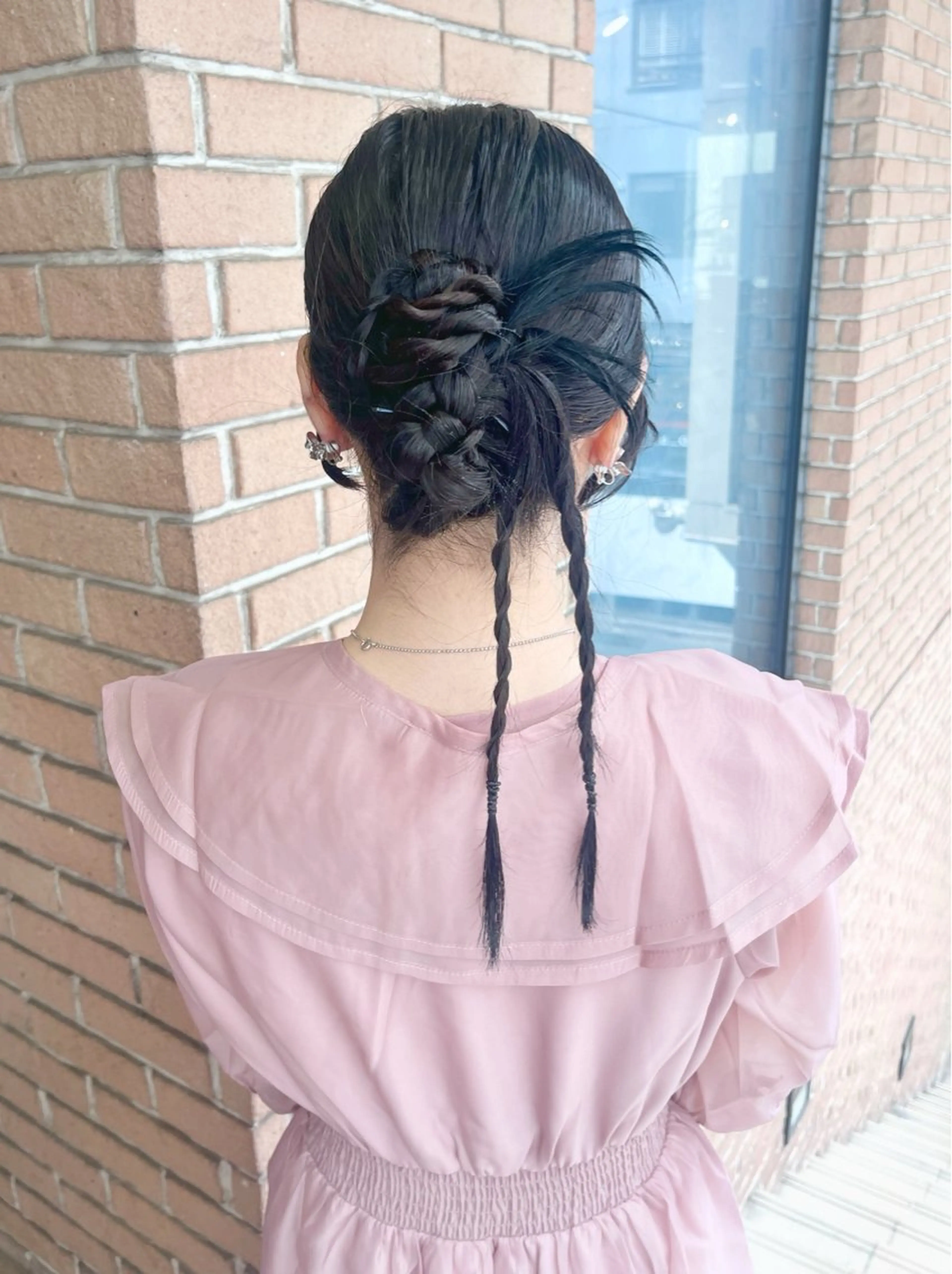 セミロング ヘアアレンジ ヘアセット ヘアセット💘 似合わせカラーのヘアスタイル