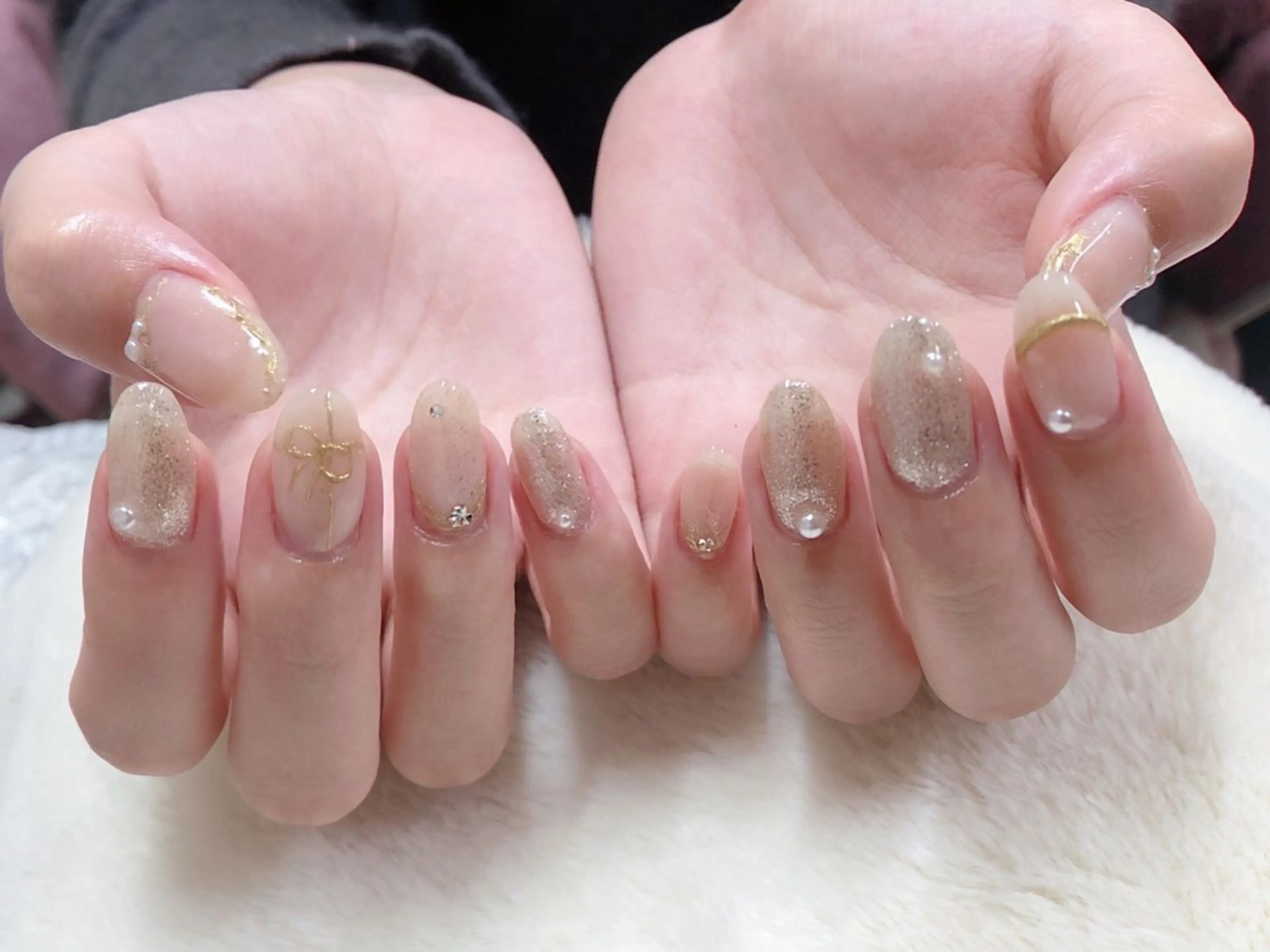 ネイル フレンチネイル ガラスフレンチ マグネットネイル ミラーネイル 持ち込み ハンドネイル ハンドケア 大門浜松町 ネイルのネイルデザイン