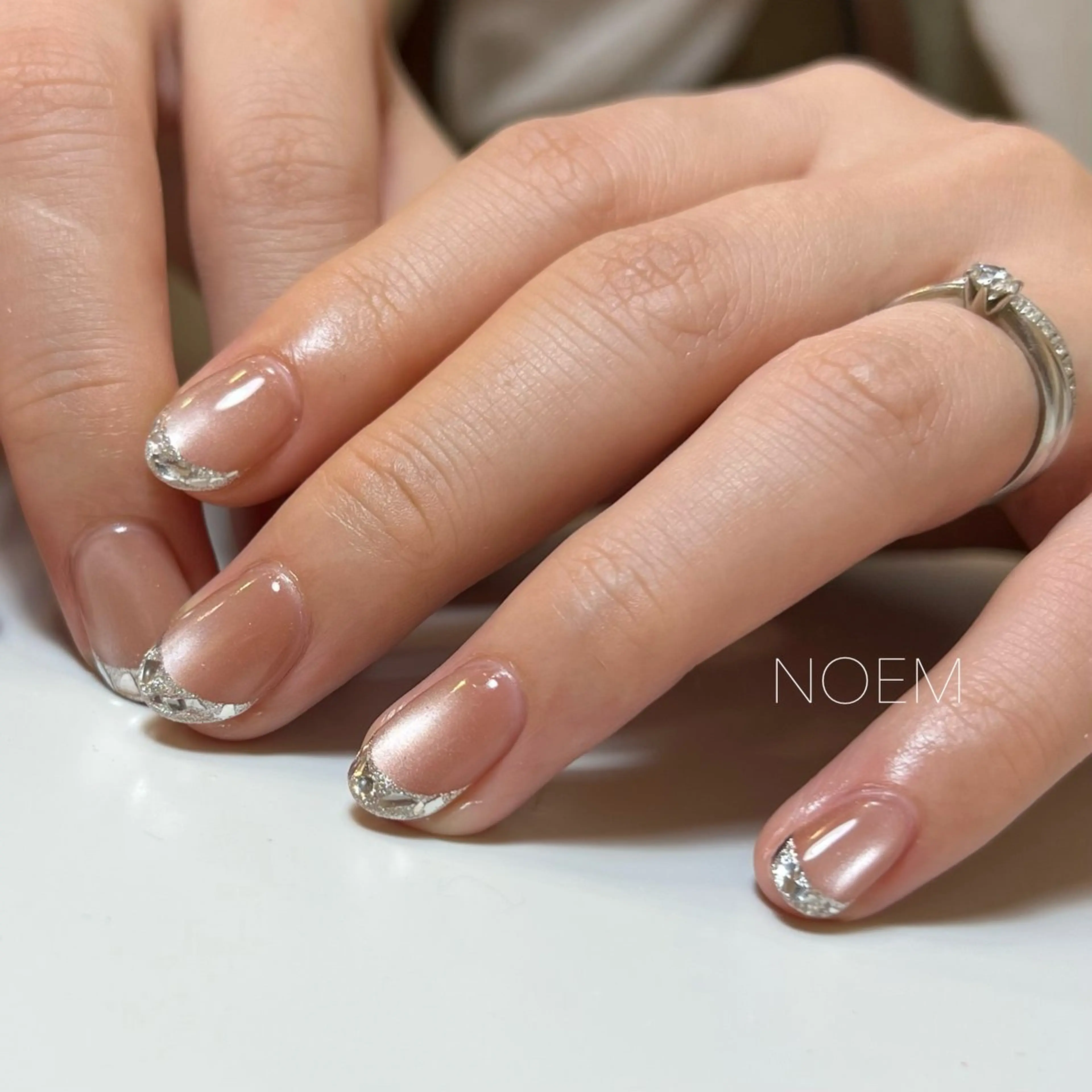 ネイル アートネイル フレンチネイル ガラスフレンチ マグネットネイル ハンドネイル YUKARI NOEMのネイルデザイン