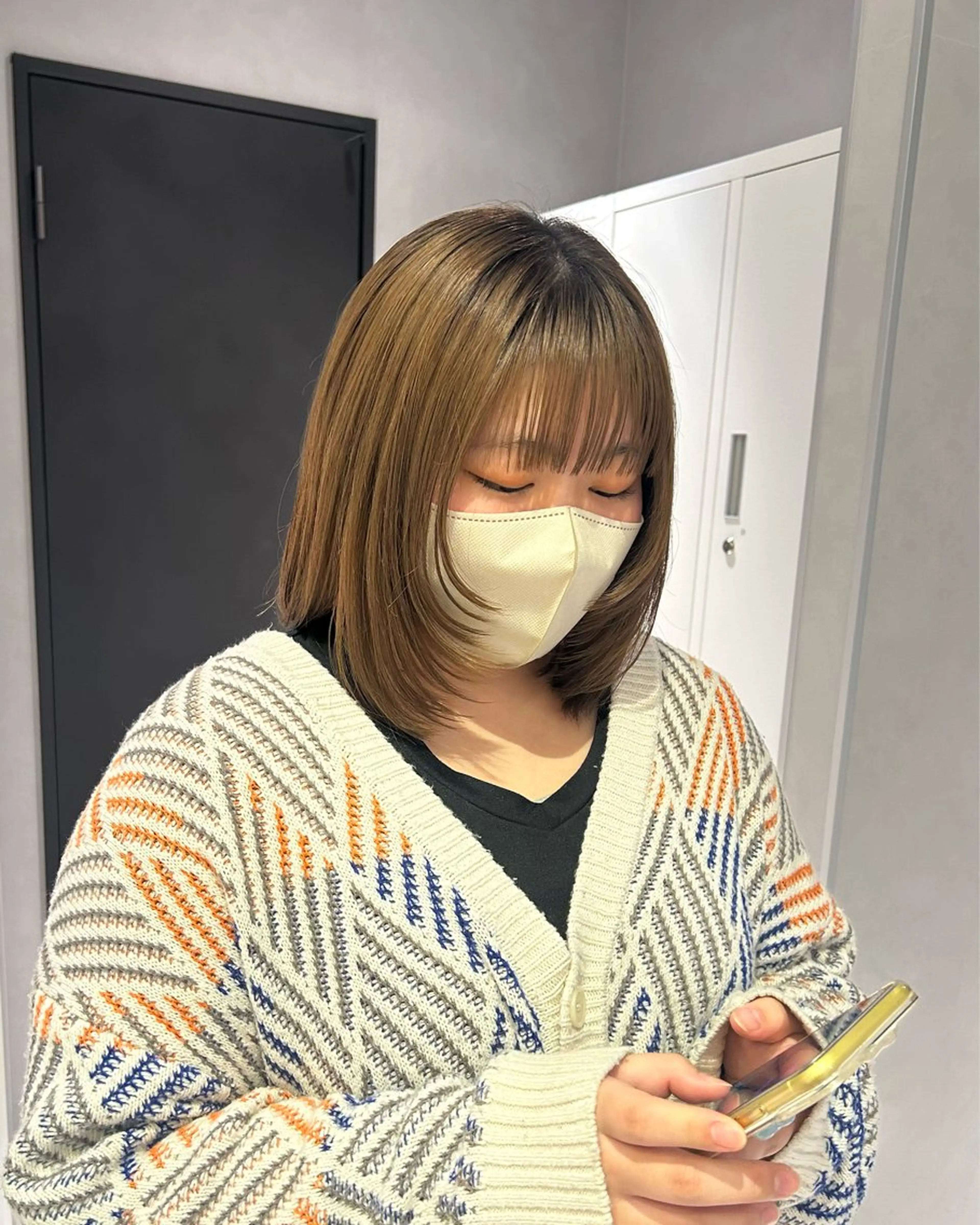 ミディアム ボブレイヤー ボブ レイヤーカット 寺川留以 /カットモデル募集中のヘアスタイル