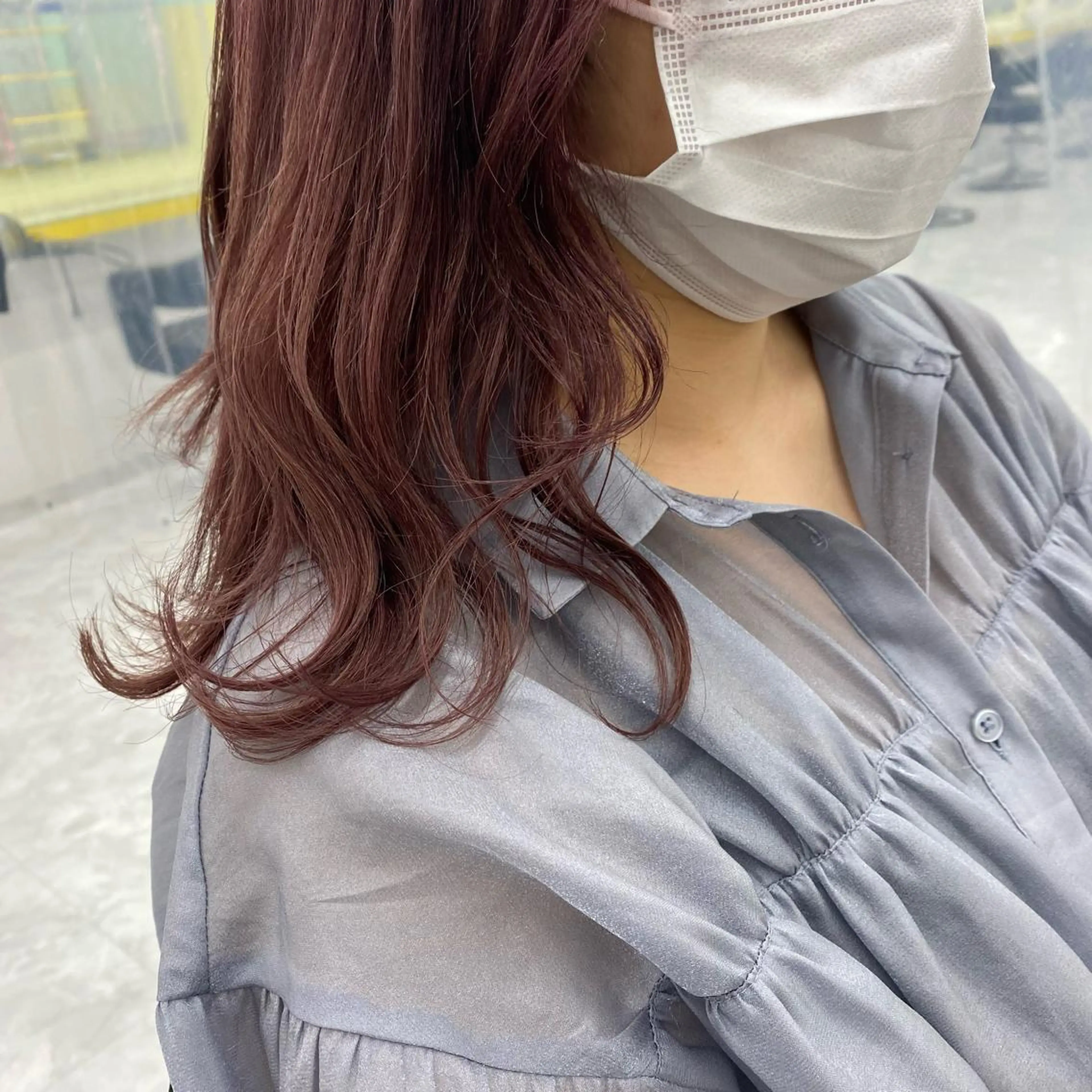 セミロング カラー ヘアアレンジ カット ヘアカラー mai🍑暖色カラー /レイヤー💖のヘアスタイル