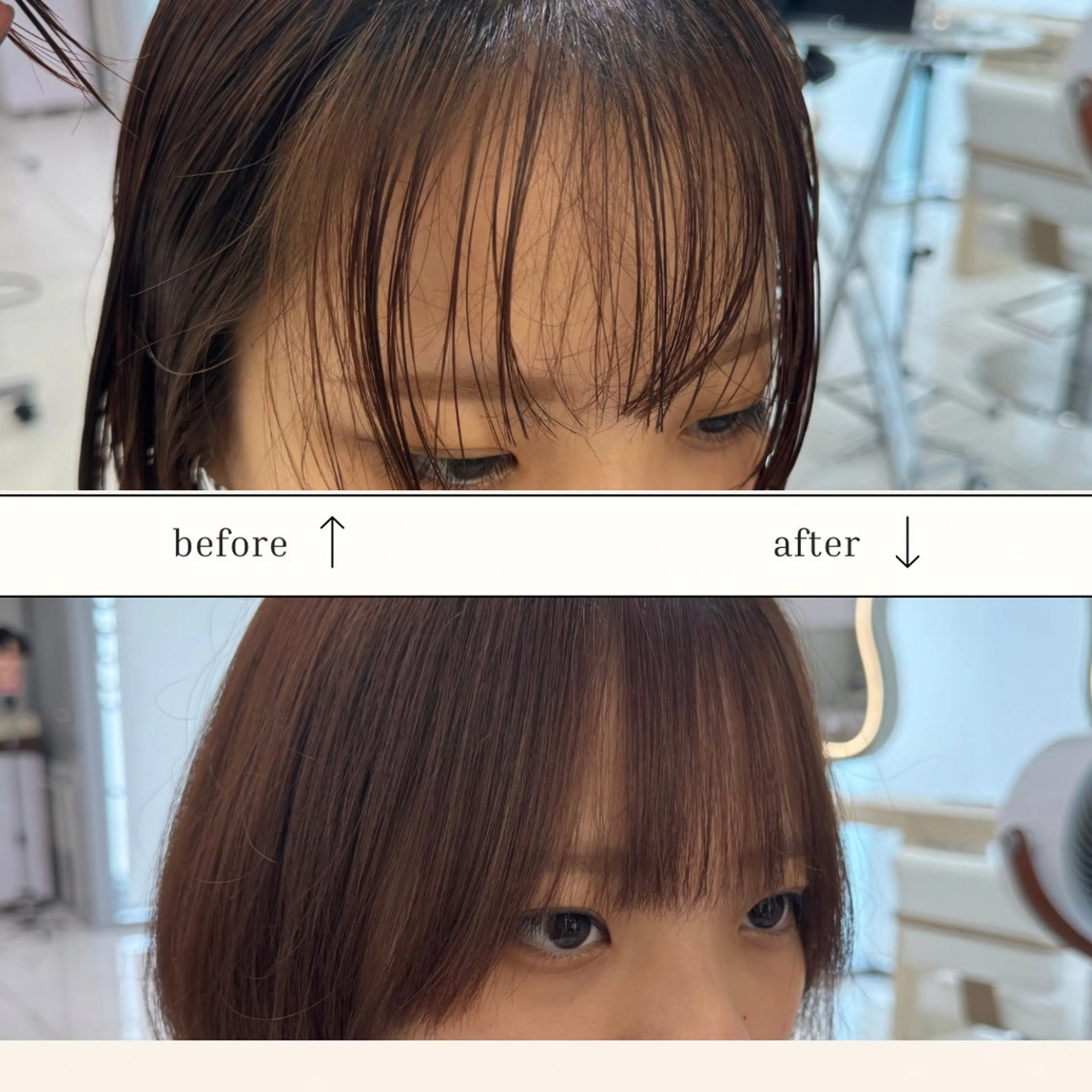 パーマ 縮毛矯正 韓国レイヤー/ 顔まわり/西野和裕のヘアスタイル