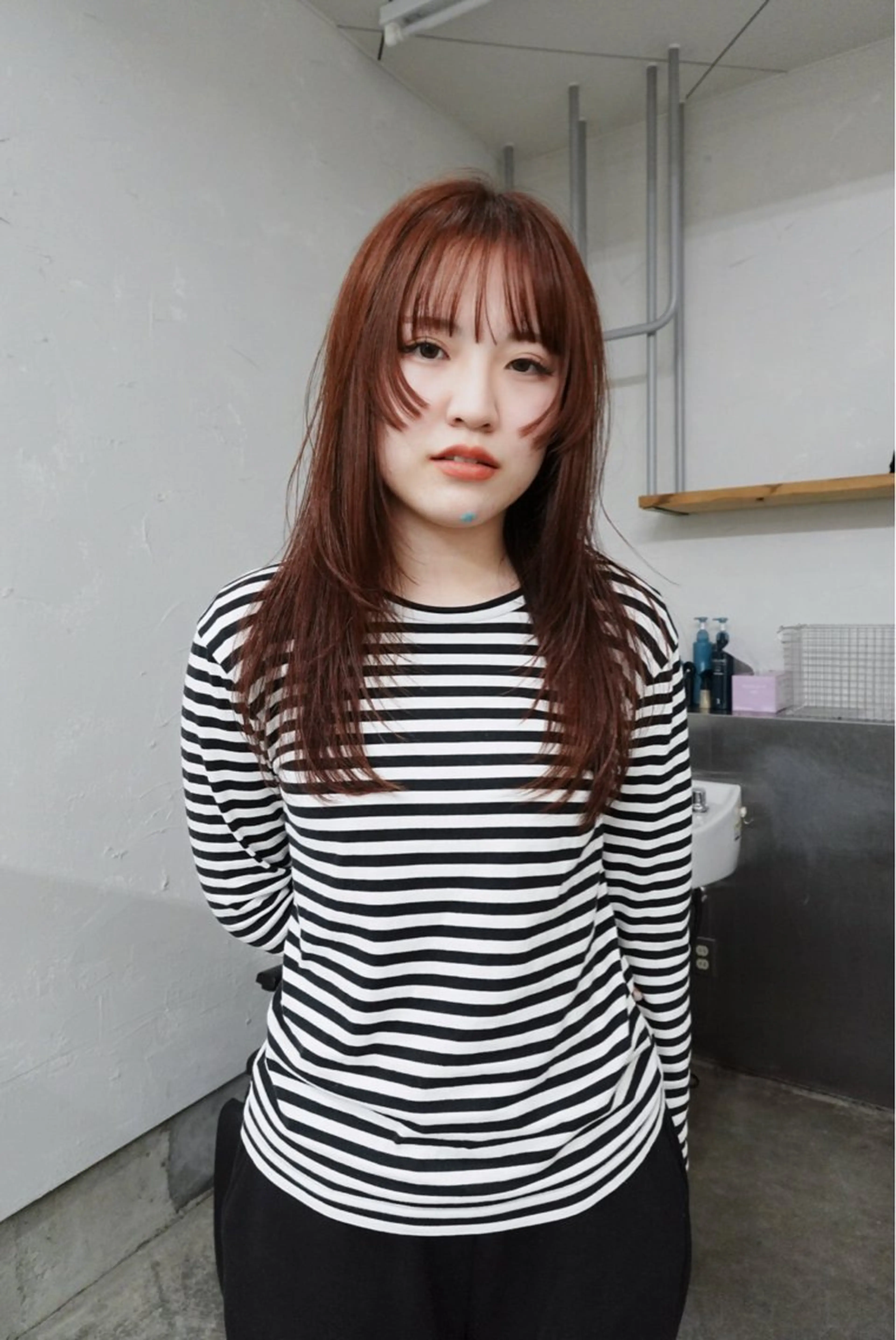 ロング カラー 長谷 若奈のヘアスタイル