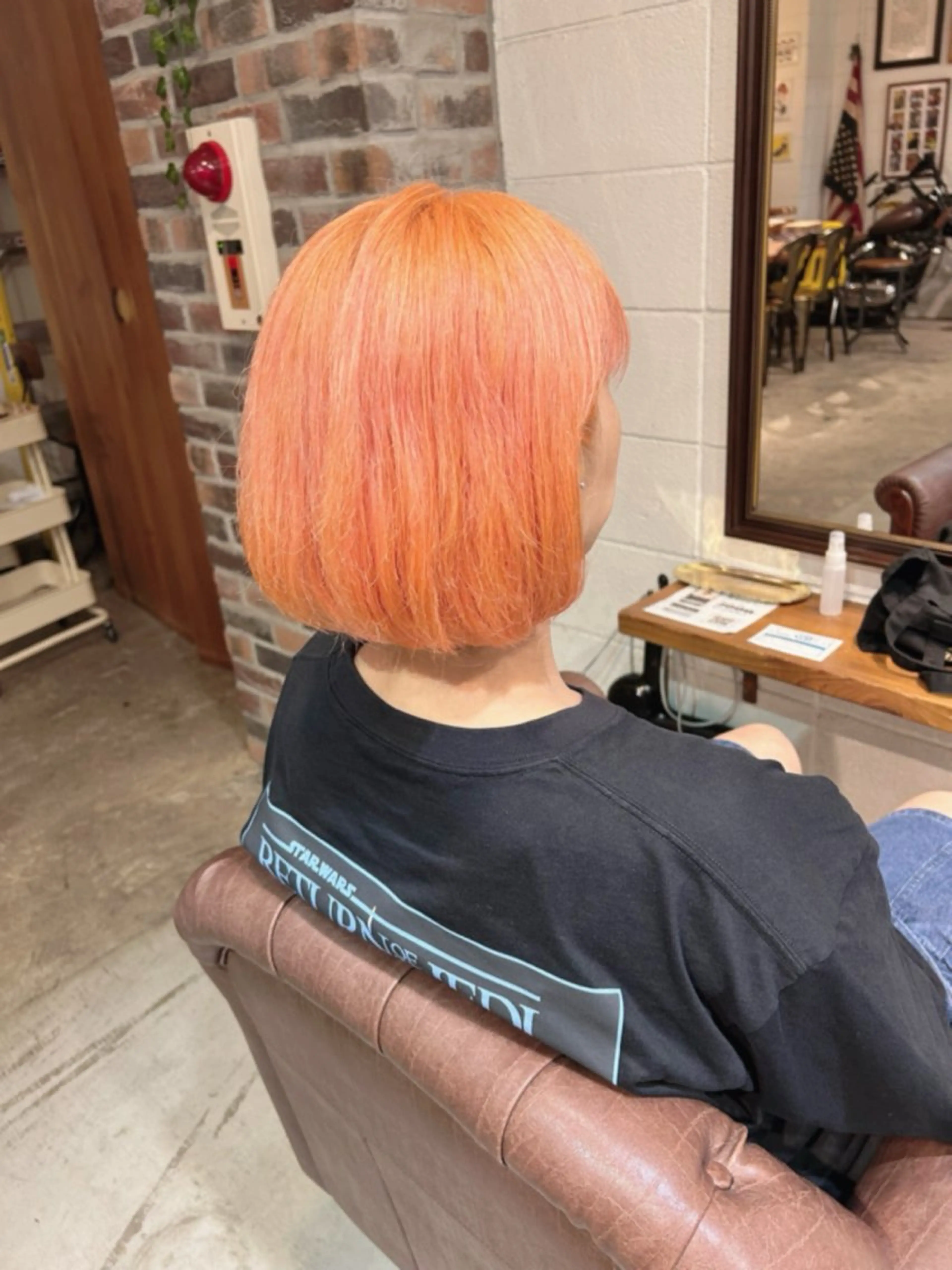 ショート カラー パーマ ヘアアレンジ メンズ キッズ オレンジ ヘアカラー トリートメント ⭐️ハイクオリティ カラー杉本雄志⭐️のヘアスタイル