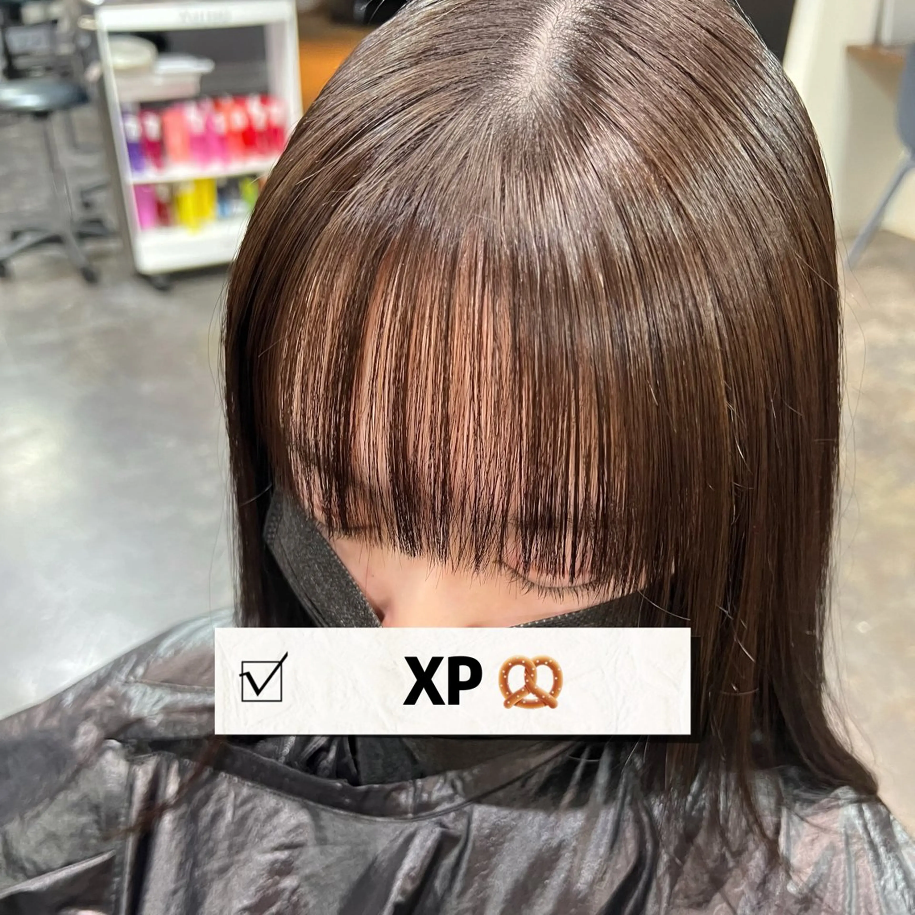 ミディアム パーマ 縮毛矯正 💘札幌クロスパーマ 髪質改善💘rinaのヘアスタイル