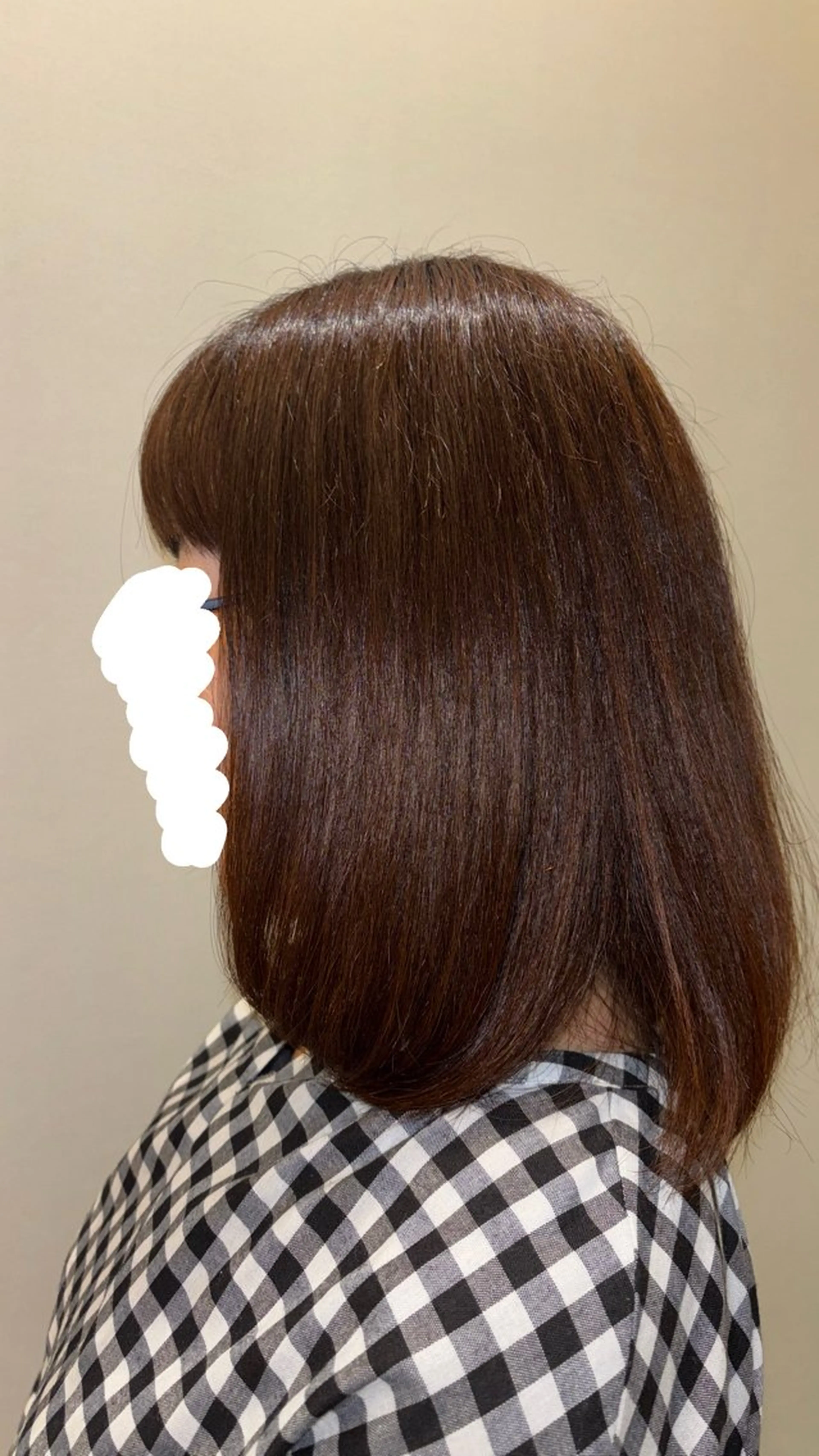 ミディアム ミディアムレイヤー くせ毛 レイヤーカット カット イナイ ハルカのヘアスタイル