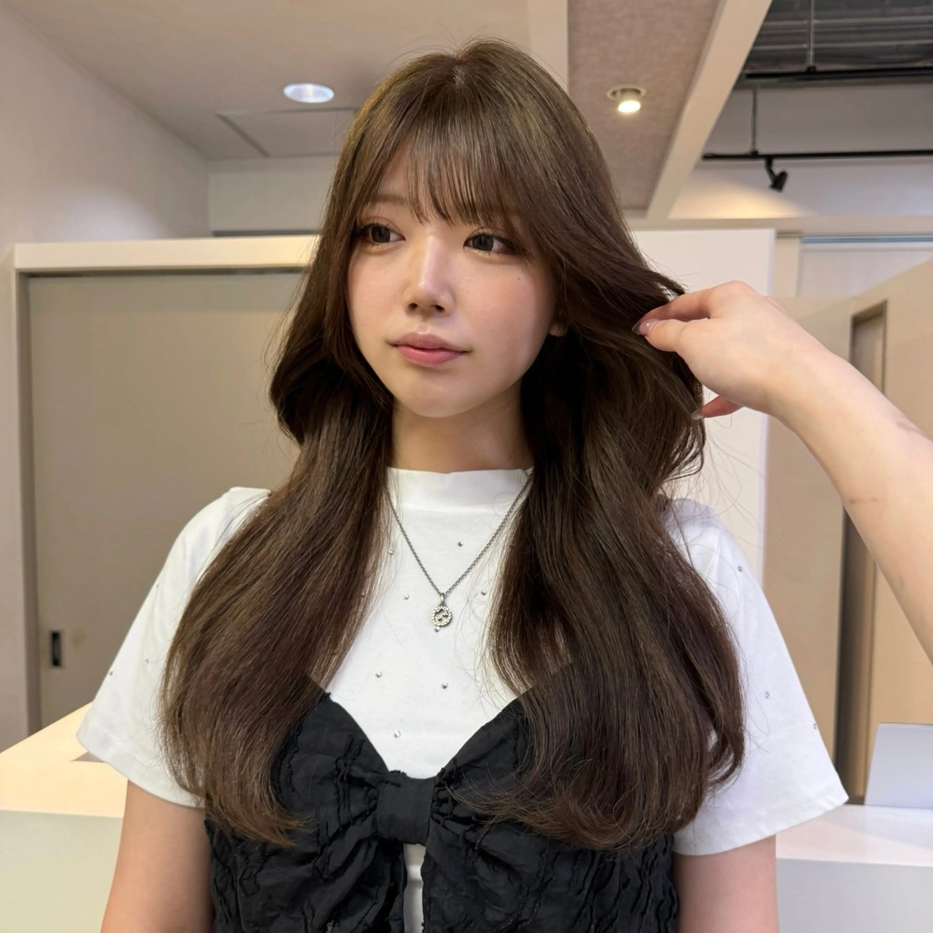 ロング 韓国風ヘア カット ヘアカラー ELIN hair Nanamiのヘアスタイル