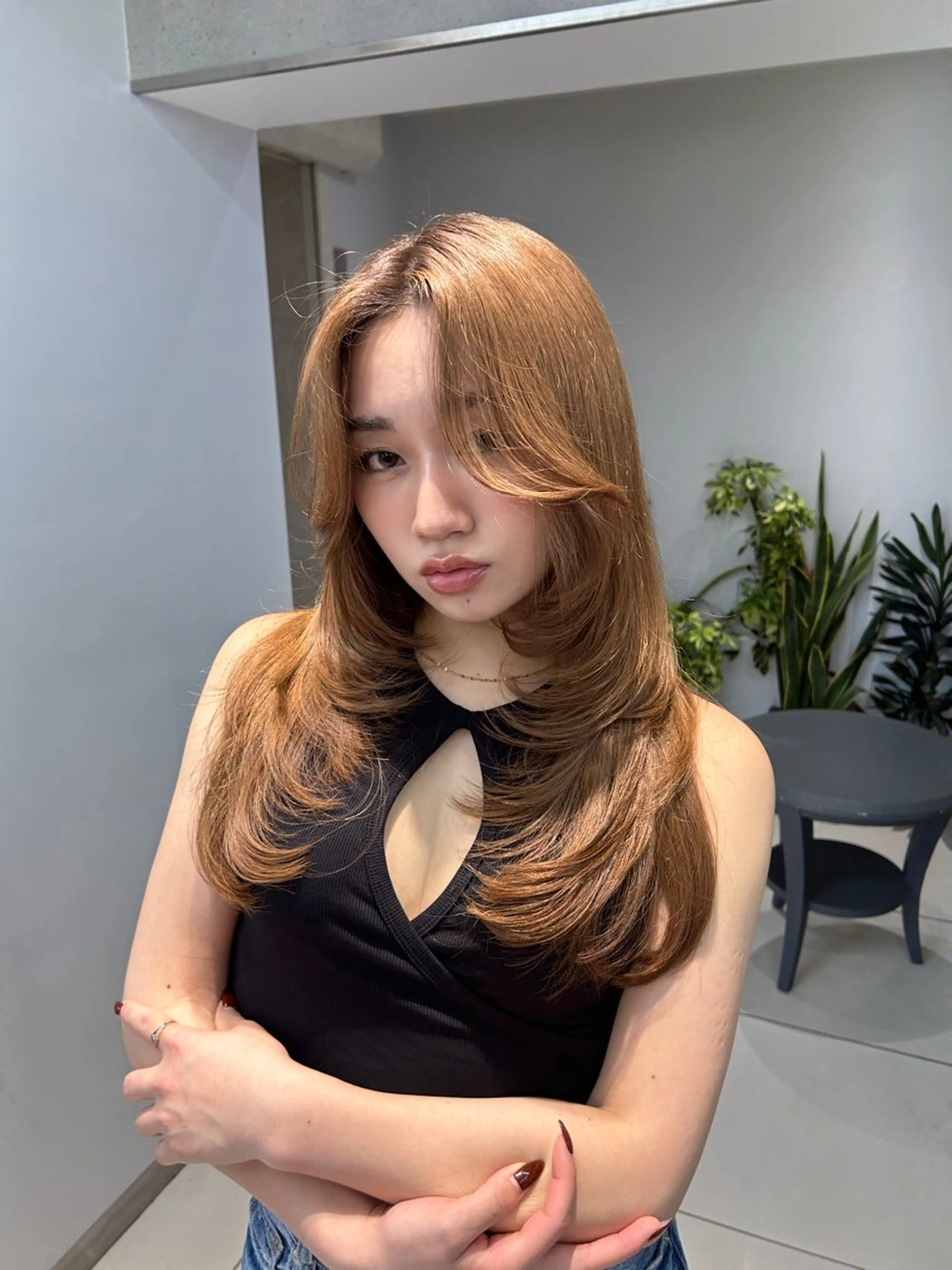 ロング くびれボブレイヤー 渋谷/kougaのヘアスタイル