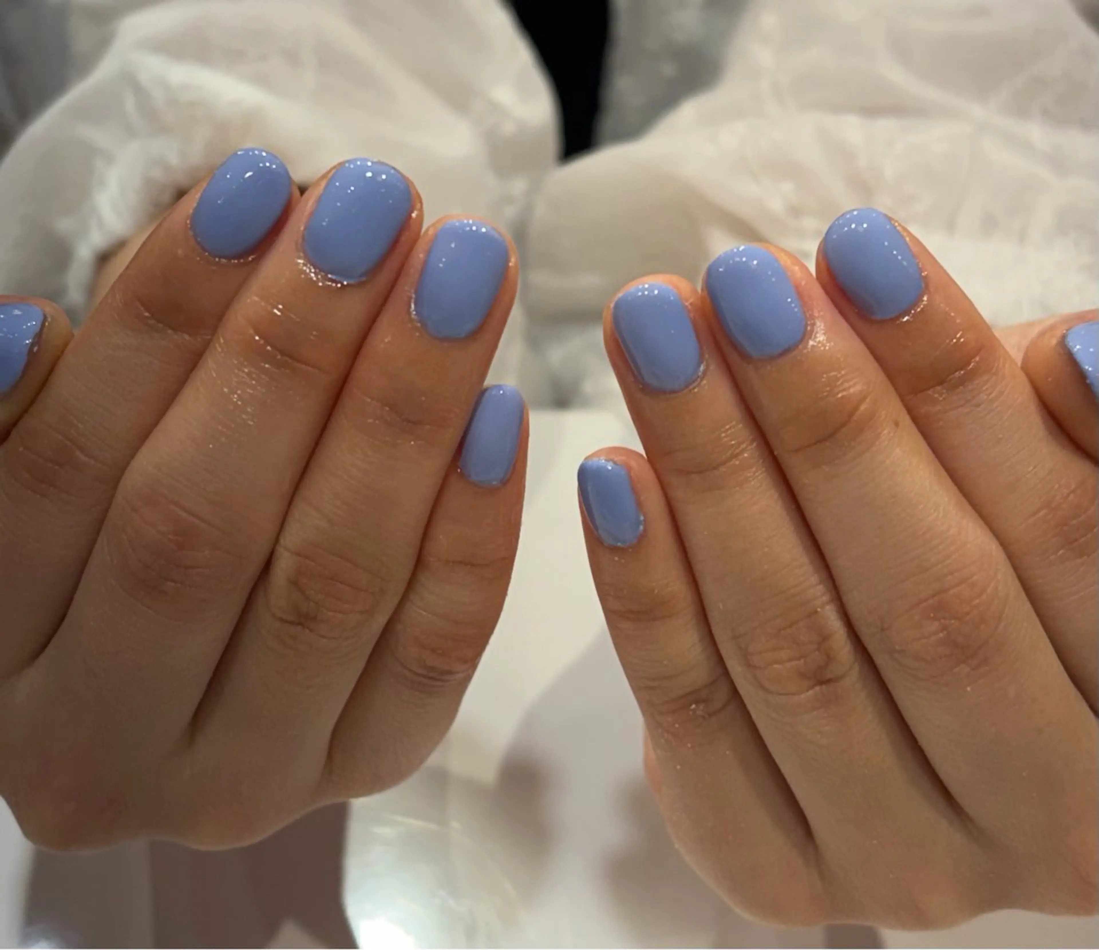 ネイル ワンカラーネイル SHELL NAIL ホノカ🤍のネイルデザイン