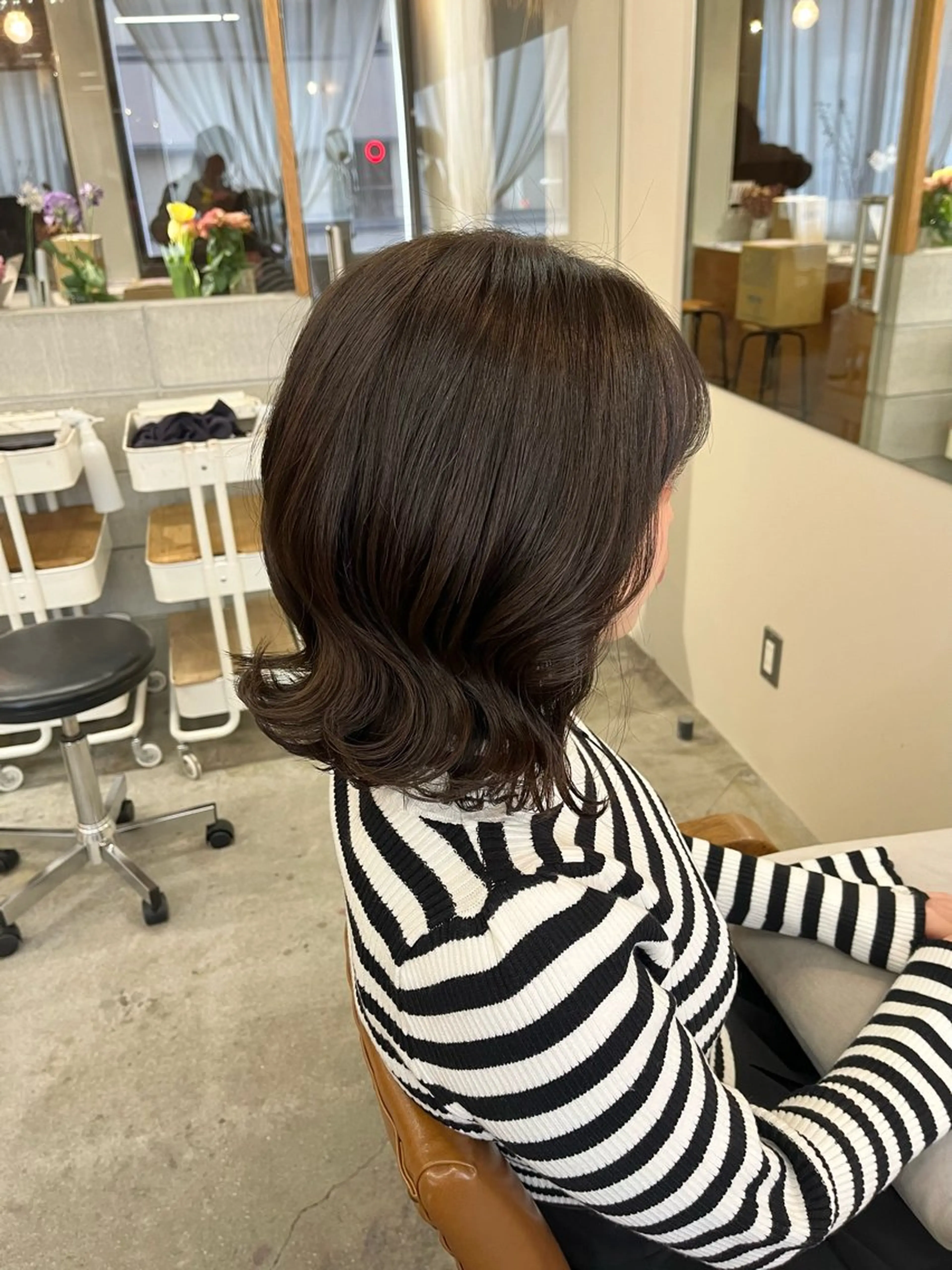 ミディアム カラー 🌼花屋併設🌼 木下奈々望のヘアスタイル