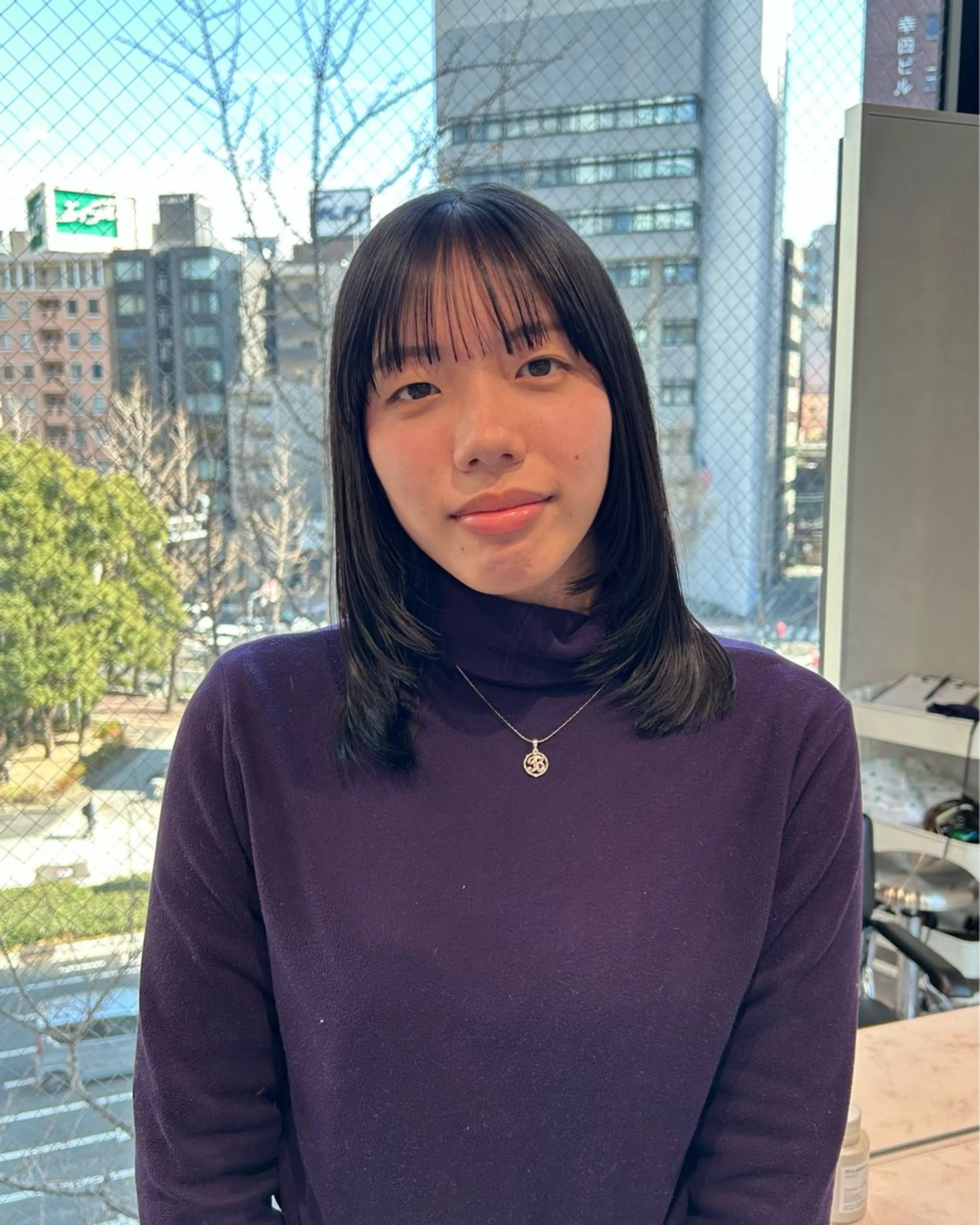 ミディアム 顔まわりレイヤー レイヤーカット 寺川留以 /カットモデル募集中のヘアスタイル