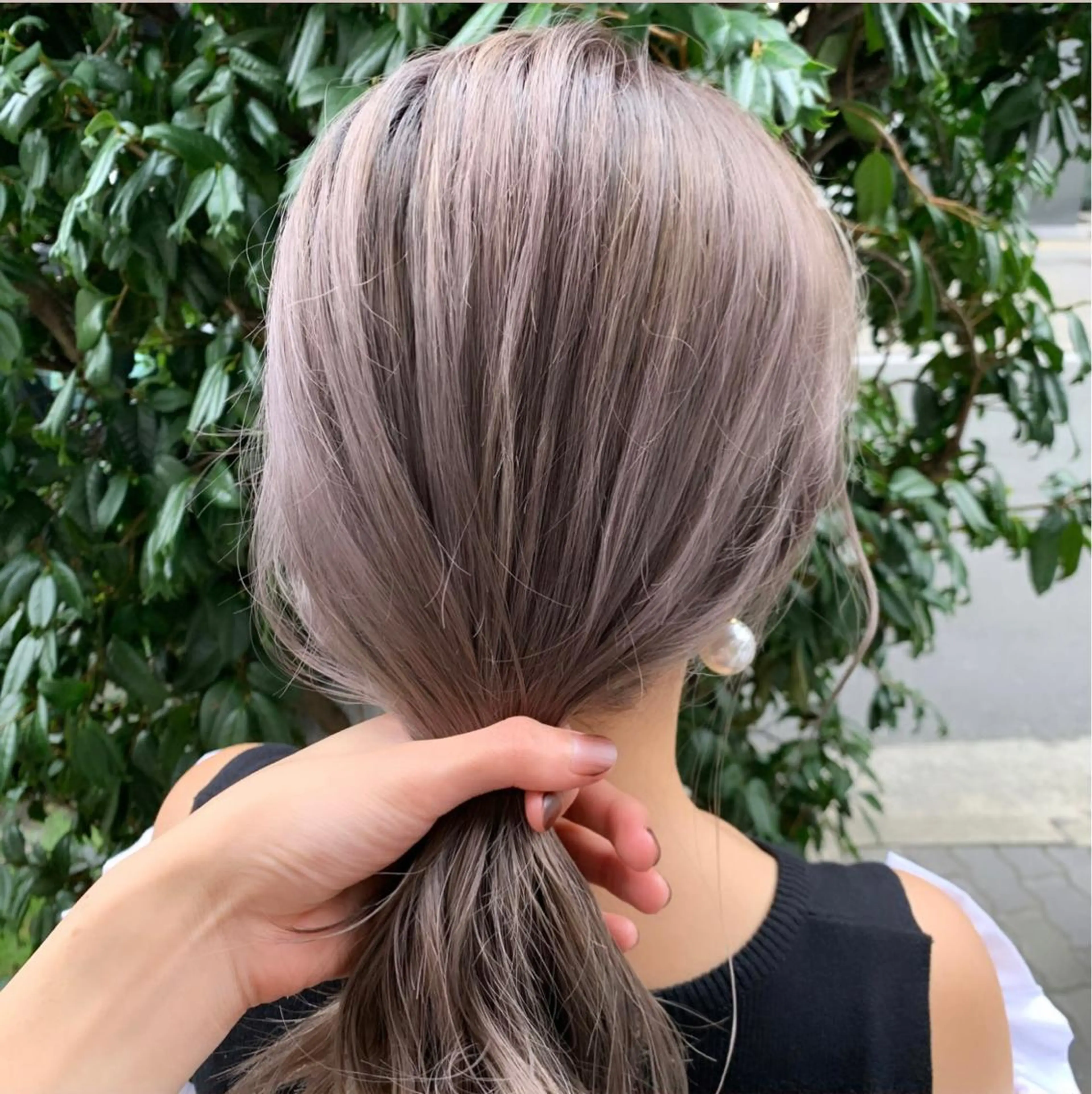 ロング カラー アディクシーカラー ブリーチ ブロンド ケアブリーチ ダブルカラー ワンホン/エクステ ケラチン/Kaitoのヘアスタイル