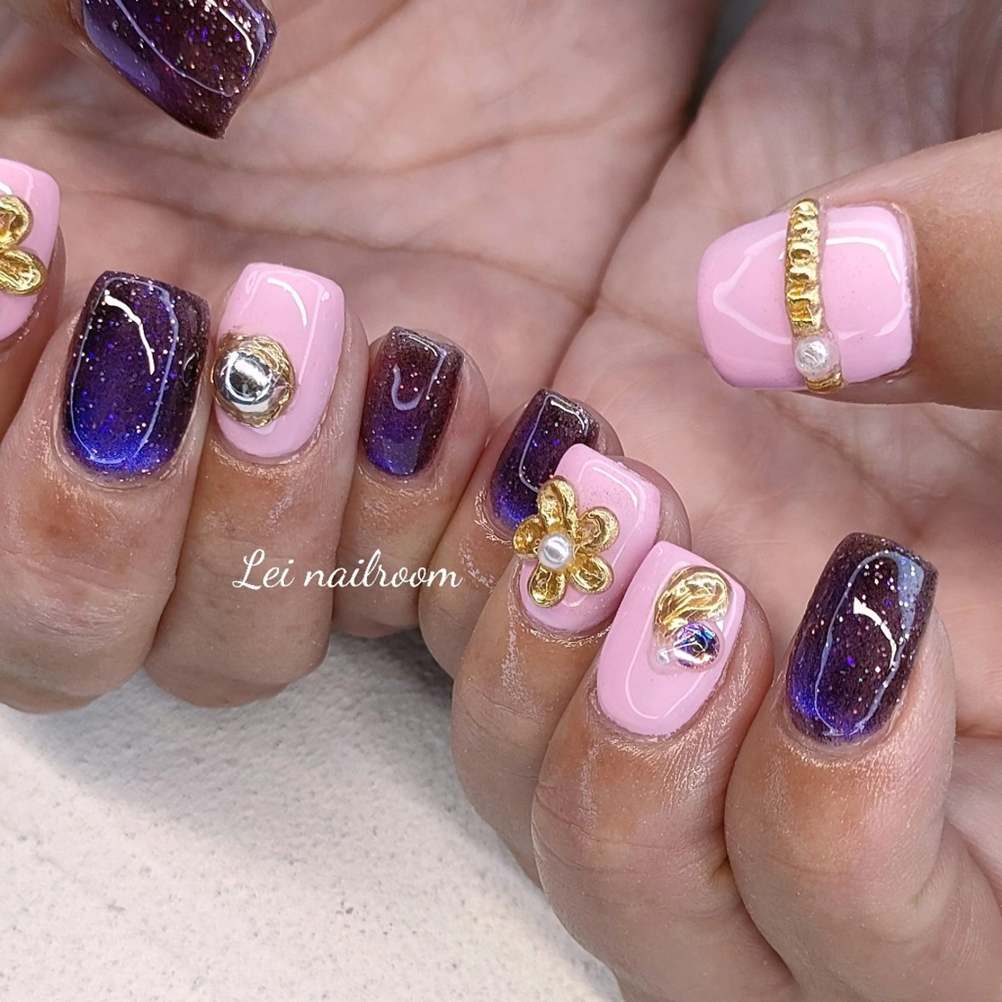 ネイル ジェルネイル マグネットネイル lei🌼 nailroomのネイルデザイン