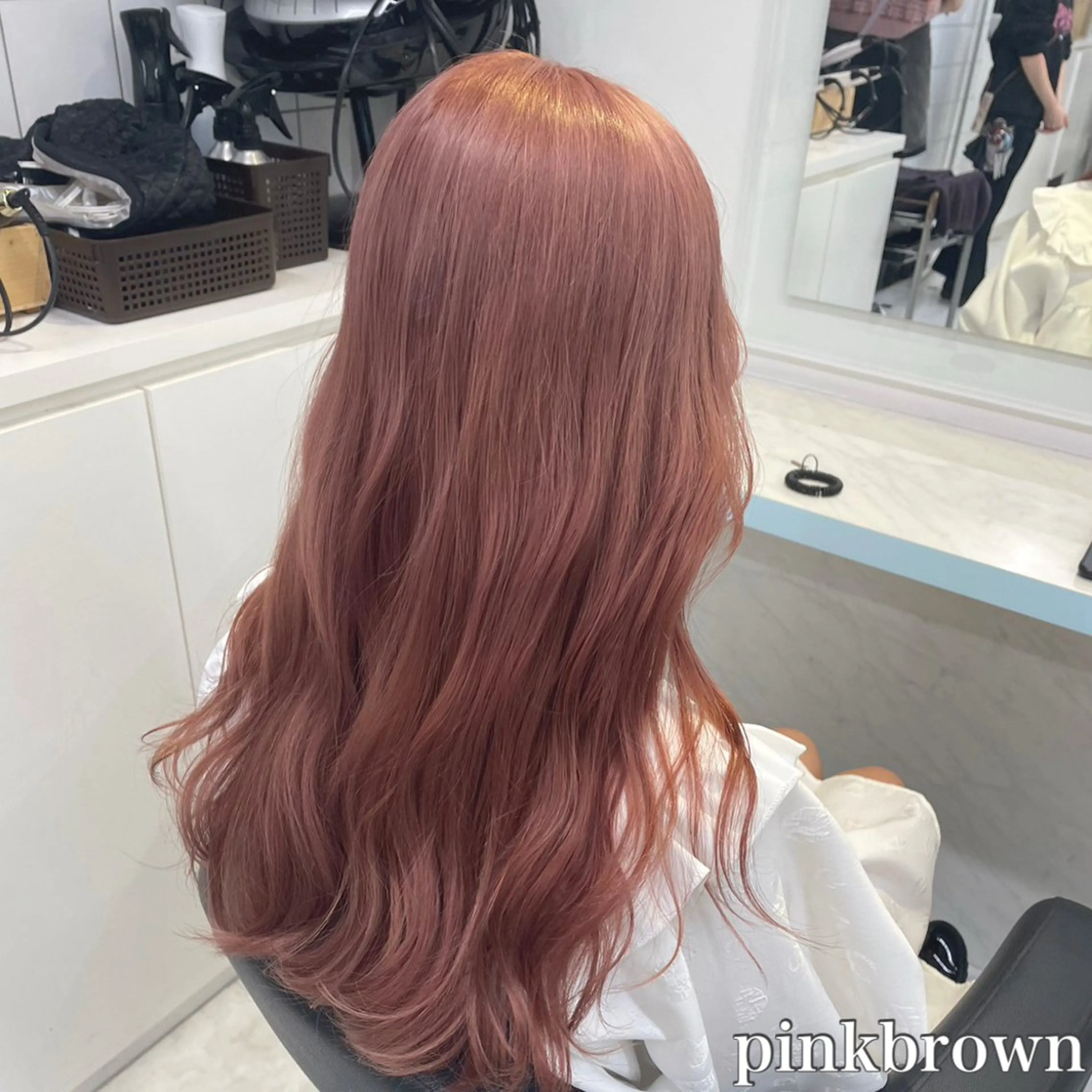 セミロング カラー ヘアアレンジ ブラウンカラー ピンクカラー ピンクブラウン 🫧モテる💗ダメー ジレスハイトーン🫧のヘアスタイル