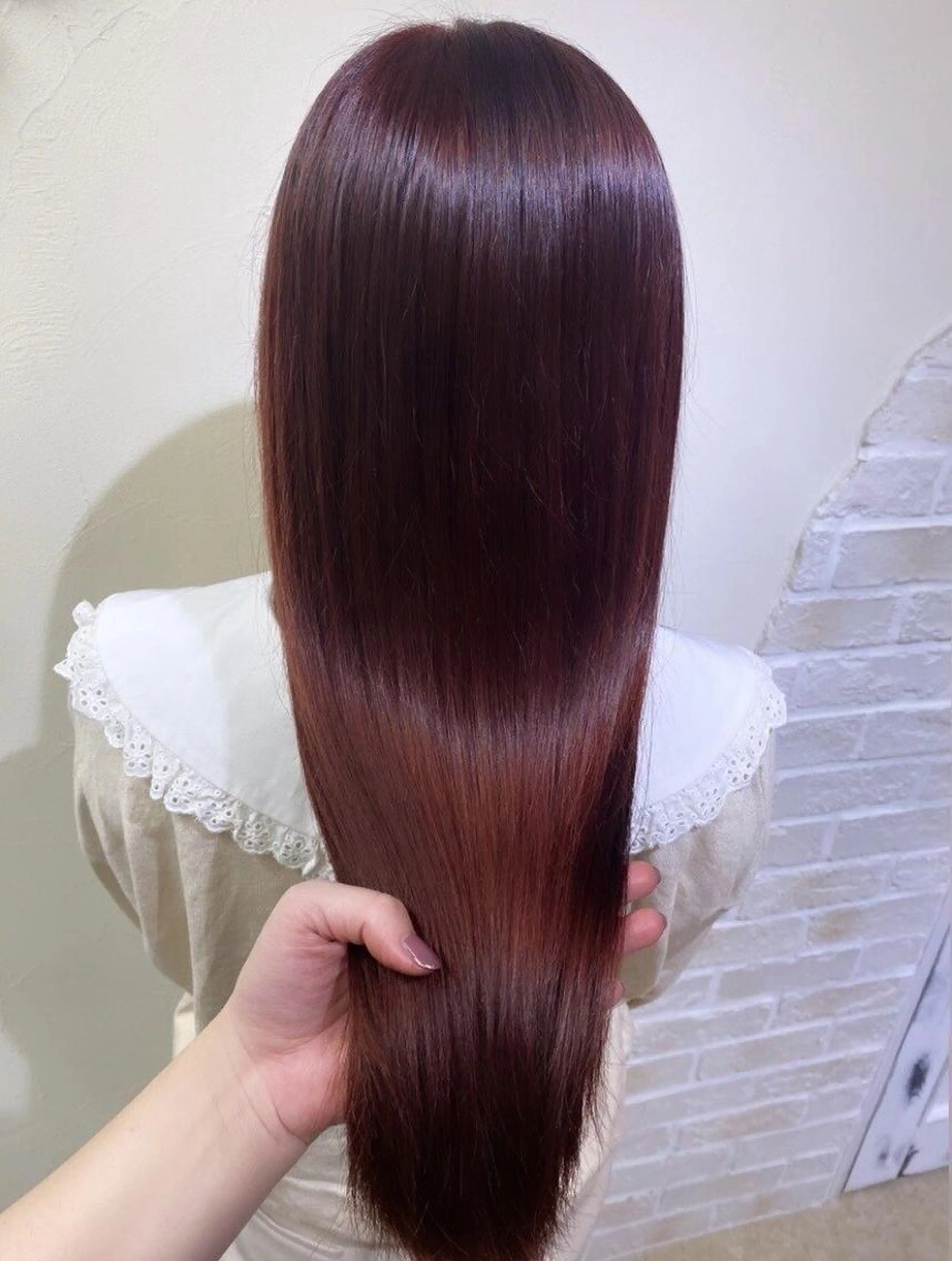 【縮毛矯正】カット+縮毛矯正+リタッチカラー+プレTr（天神/大名/髪質改善）の写真