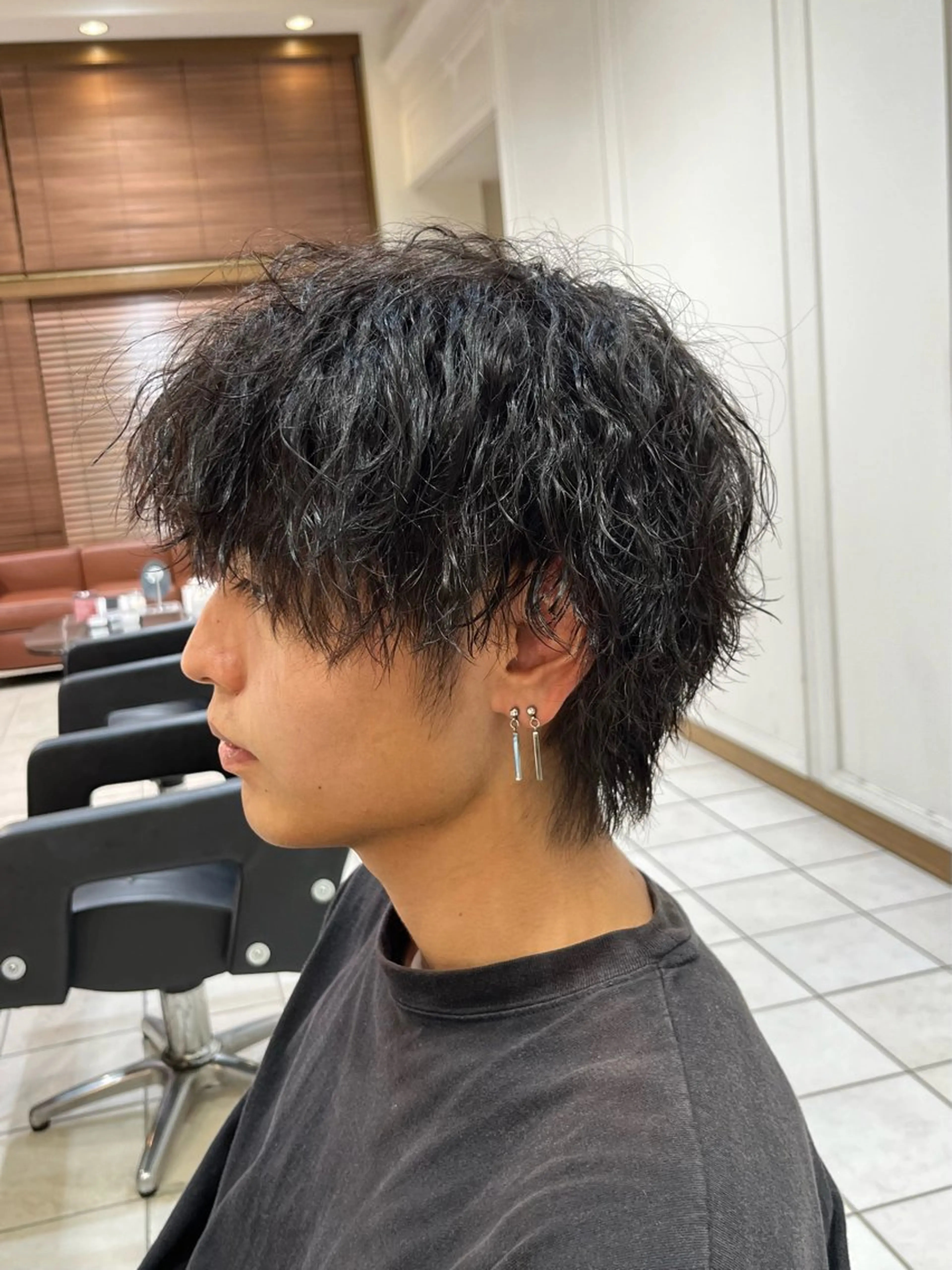 パーマ メンズ メンズパーマ カット パーマ トリートメント 🎀透明感カラー🎀 稲垣至恩🎀のヘアスタイル