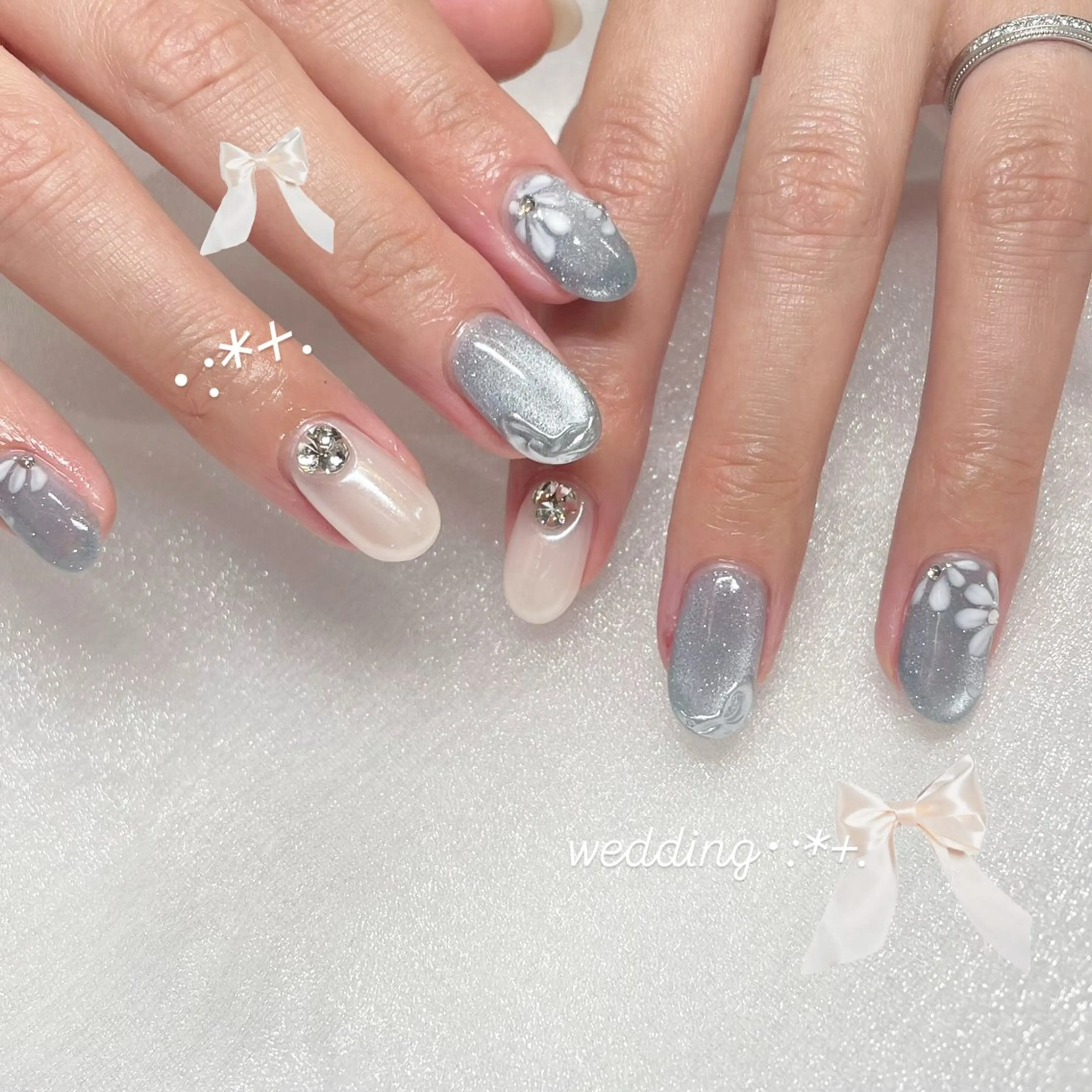 ネイル キラキラネイル マグネットネイル ハンドネイル Tsukahara 🌷仙台PARCOのネイルデザイン