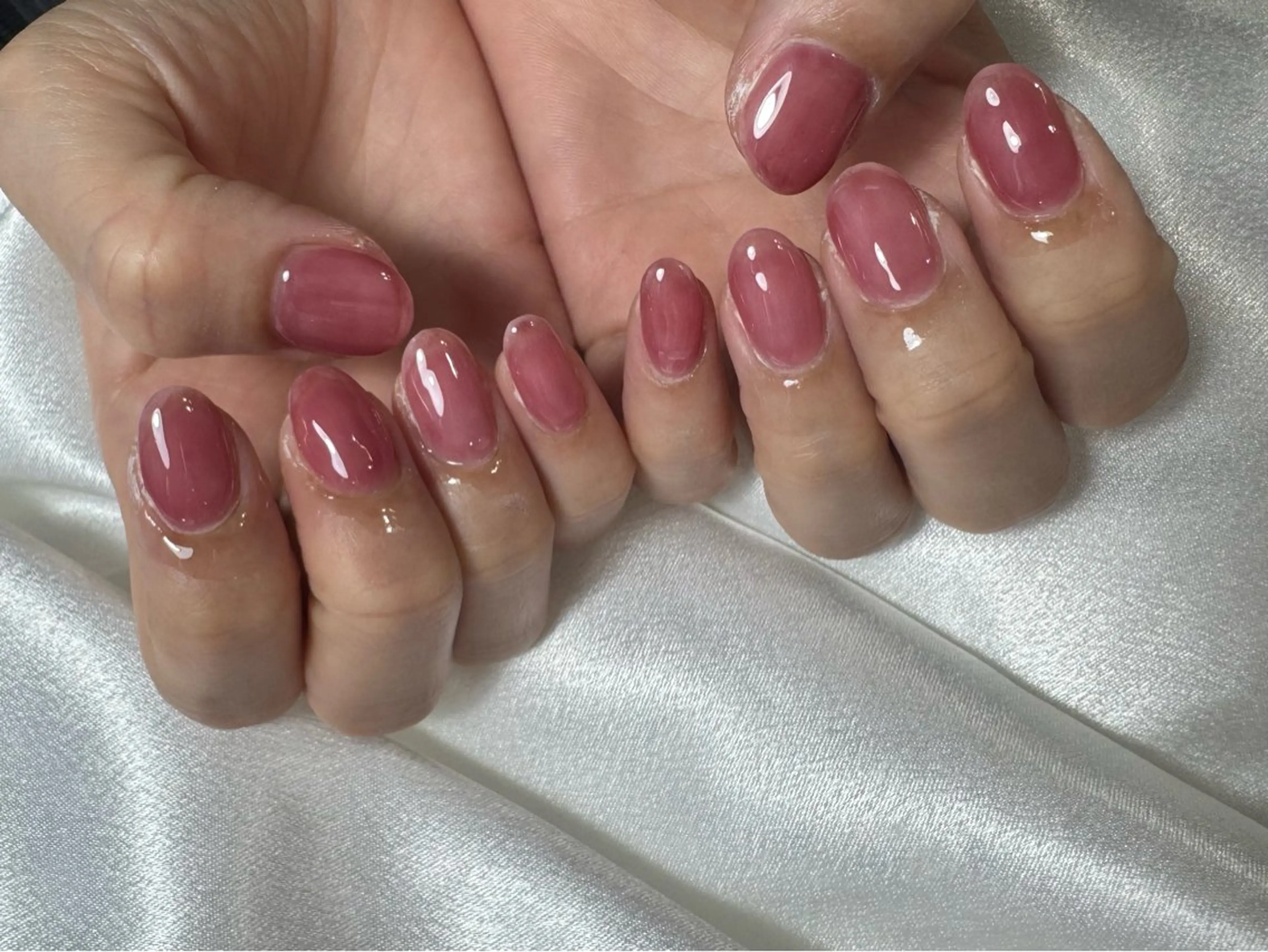 ネイル オーロラネイル 桜ネイル フラワーネイル フットネイル フレンチネイル ハンドネイル kikinail 溝の口のネイルデザイン