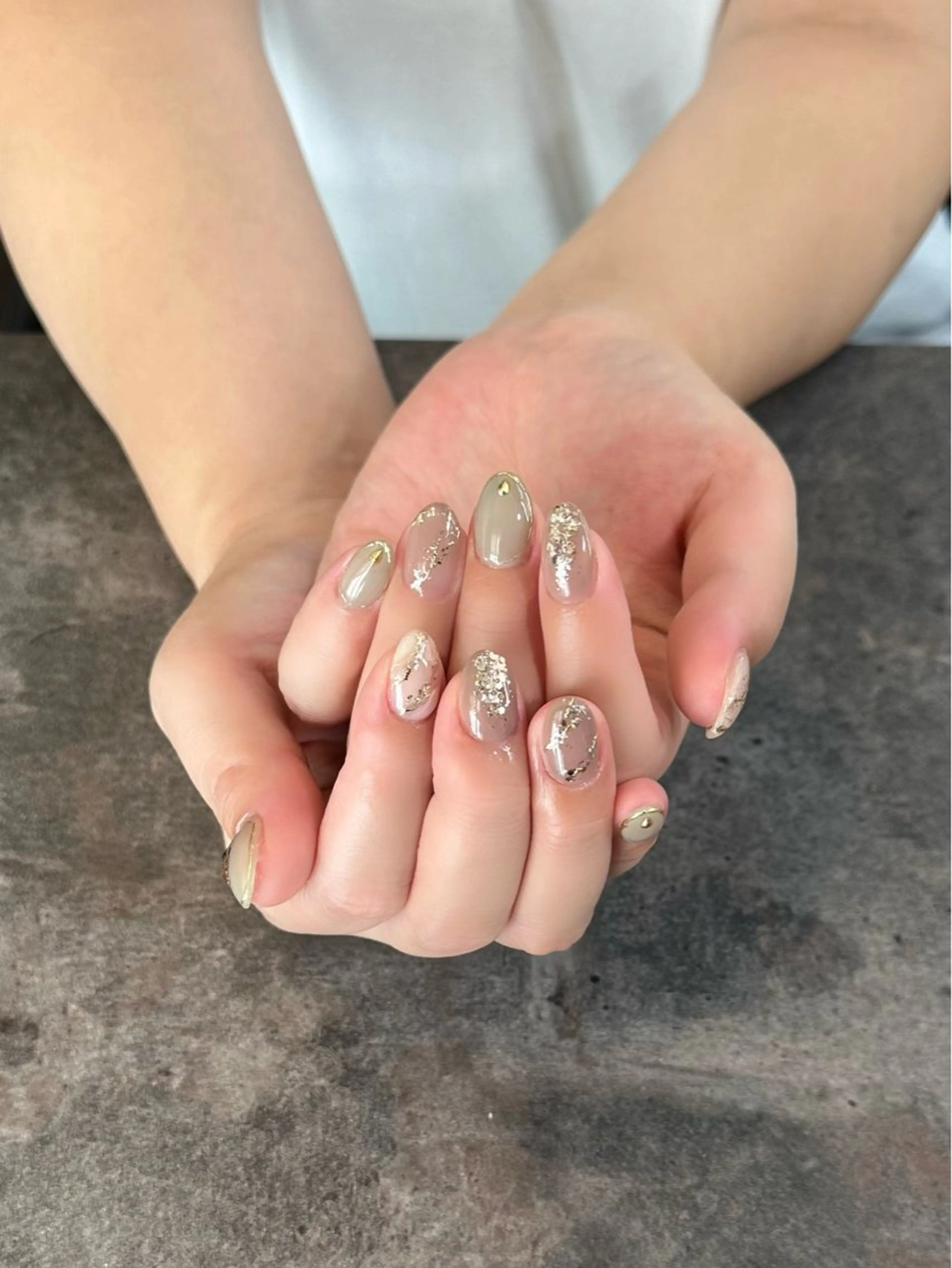 ネイル フラワーネイル 大理石ネイル(マーブル) ニュアンスネイル シンプルネイル 夏ネイル nail salon amanoのネイルデザイン