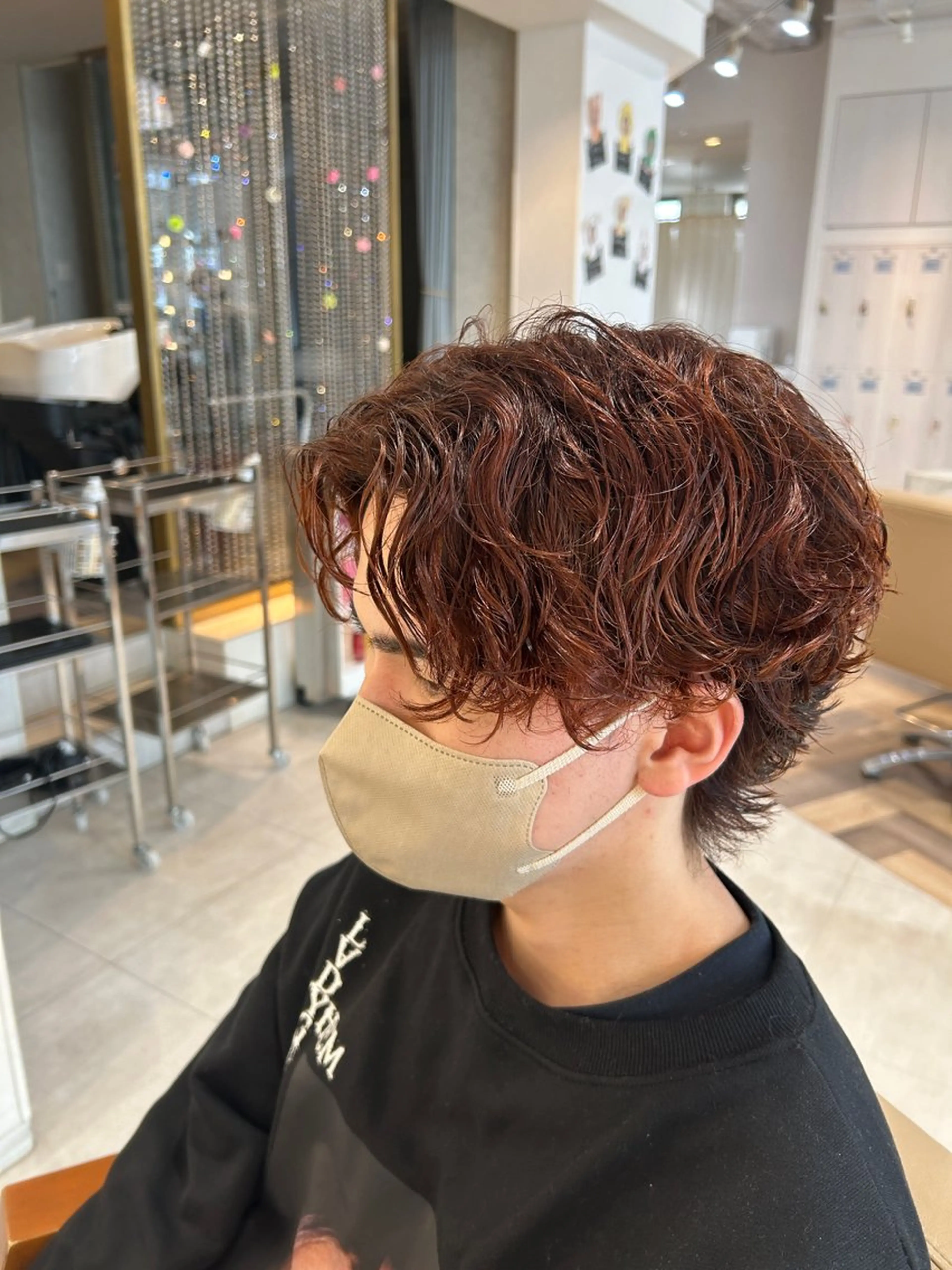 パーマ メンズ メンズパーマ スパイラルパーマ カット パーマ 野田阪神/レイヤー/ ハイライト/yuuのヘアスタイル