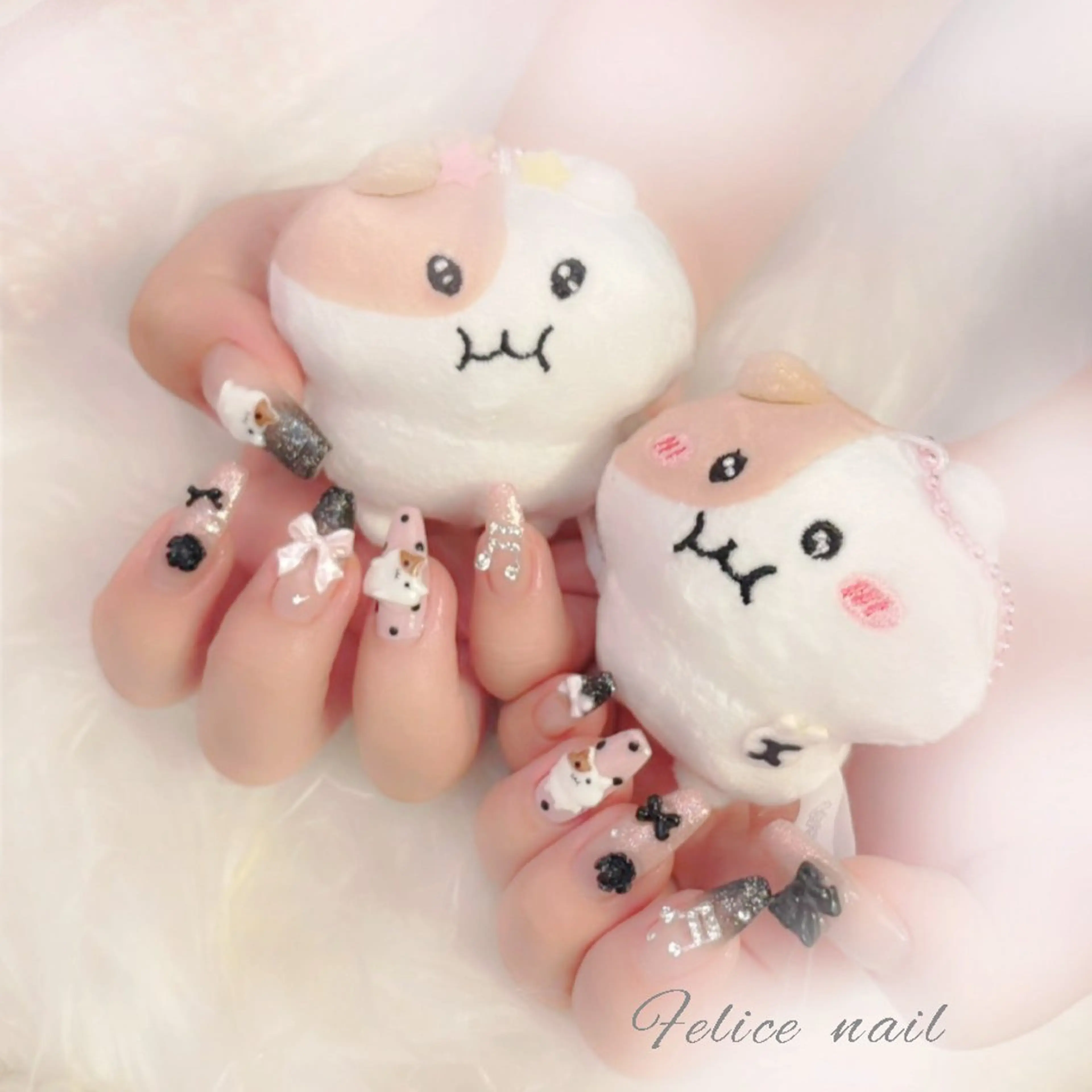 ネイル ドット ラメ(グリッター) ラメグラデーション felice nailのネイルデザイン