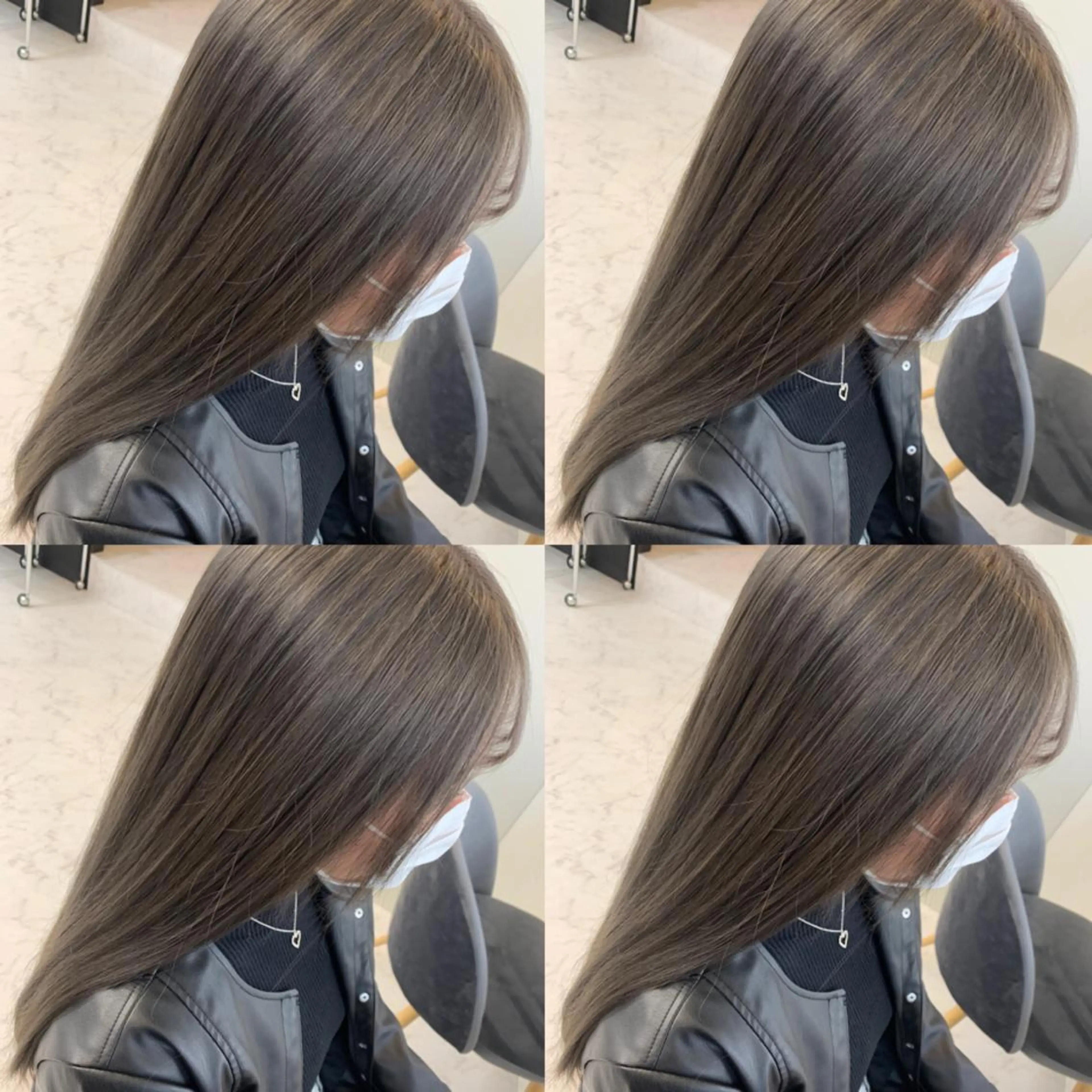 セミロング カラー ヘアアレンジ ヘアカラー トリートメント 🦋韓国ヘア 坂本 菜摘🦋のヘアスタイル