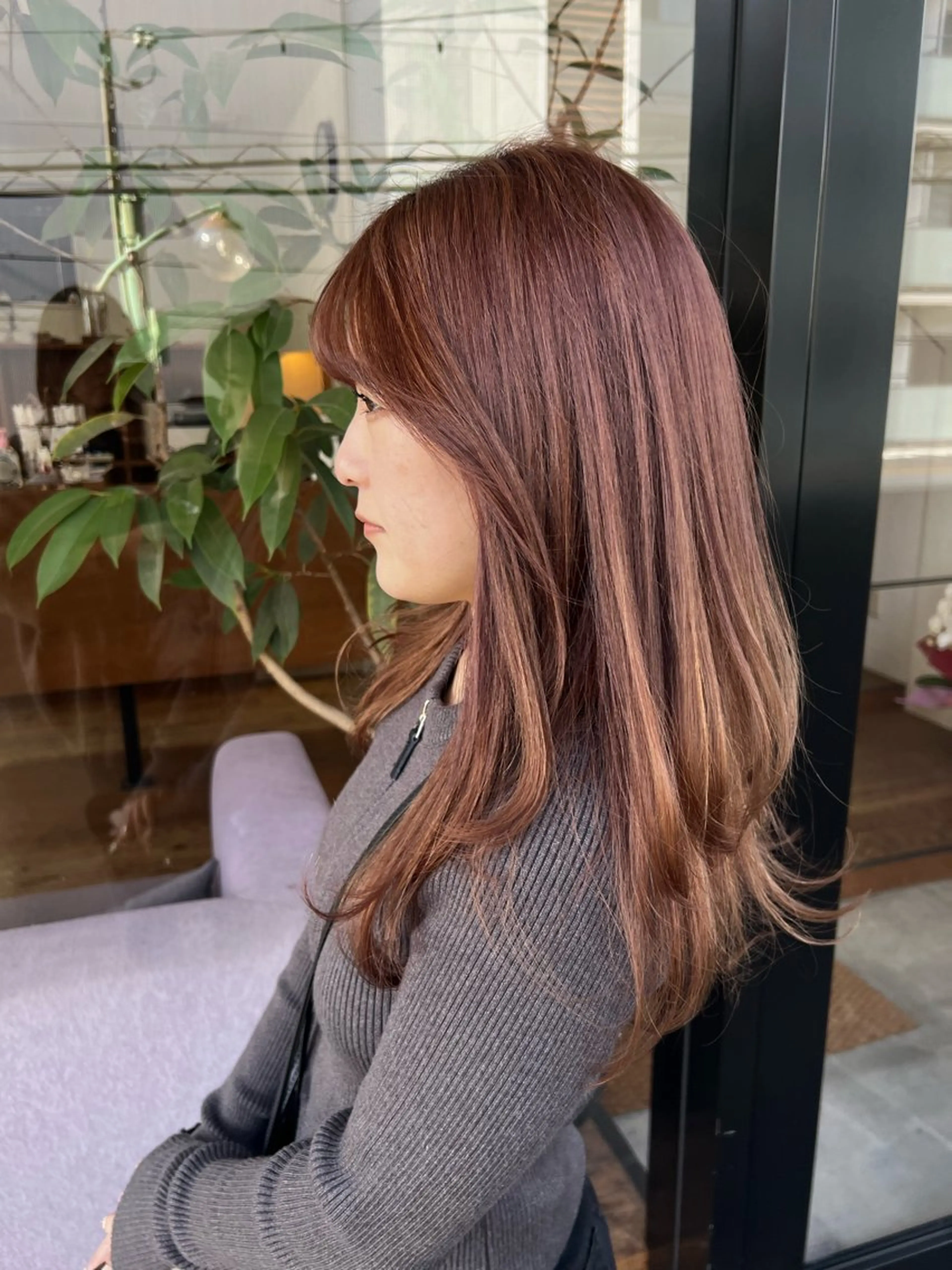 カラー ブリーチ ヘアカラー トリートメント linna / 高槻 /大阪 / 耳ツボのヘアスタイル