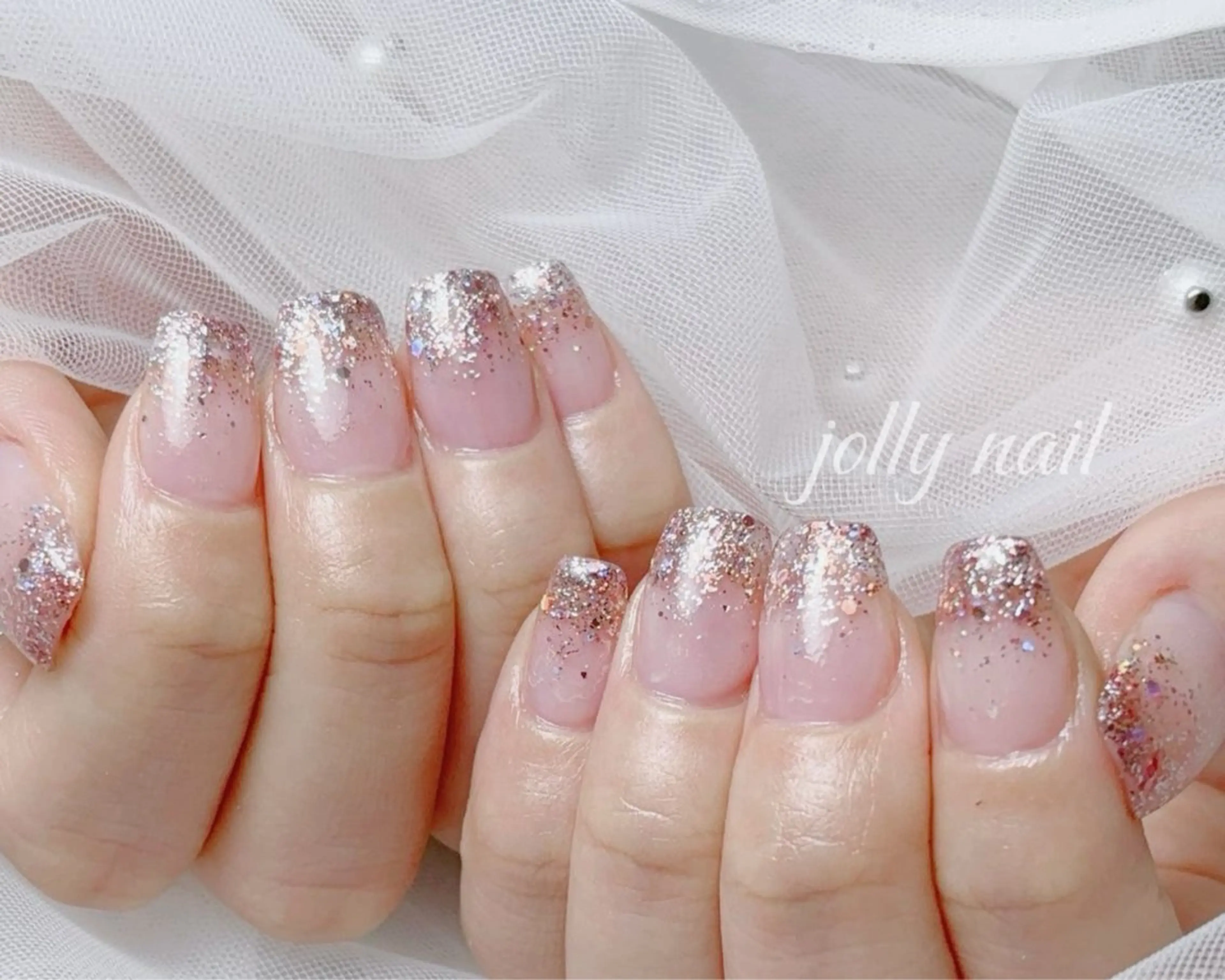 ネイル Jolly チップ長さだしのネイルデザイン