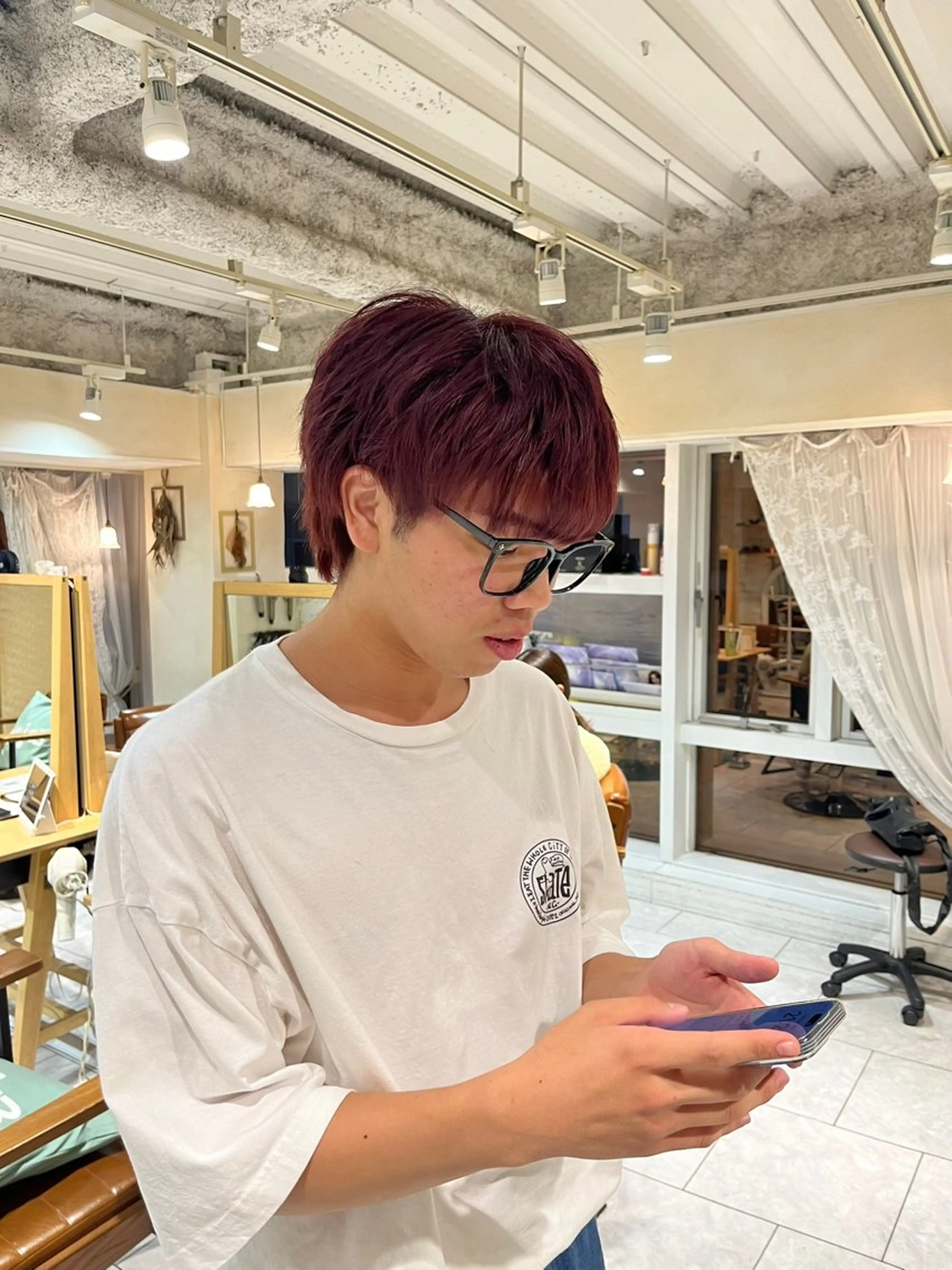 【☆ブリーチなしダブルカラー☆】カラー2回+カット+髪質改善トリートメント💡の写真