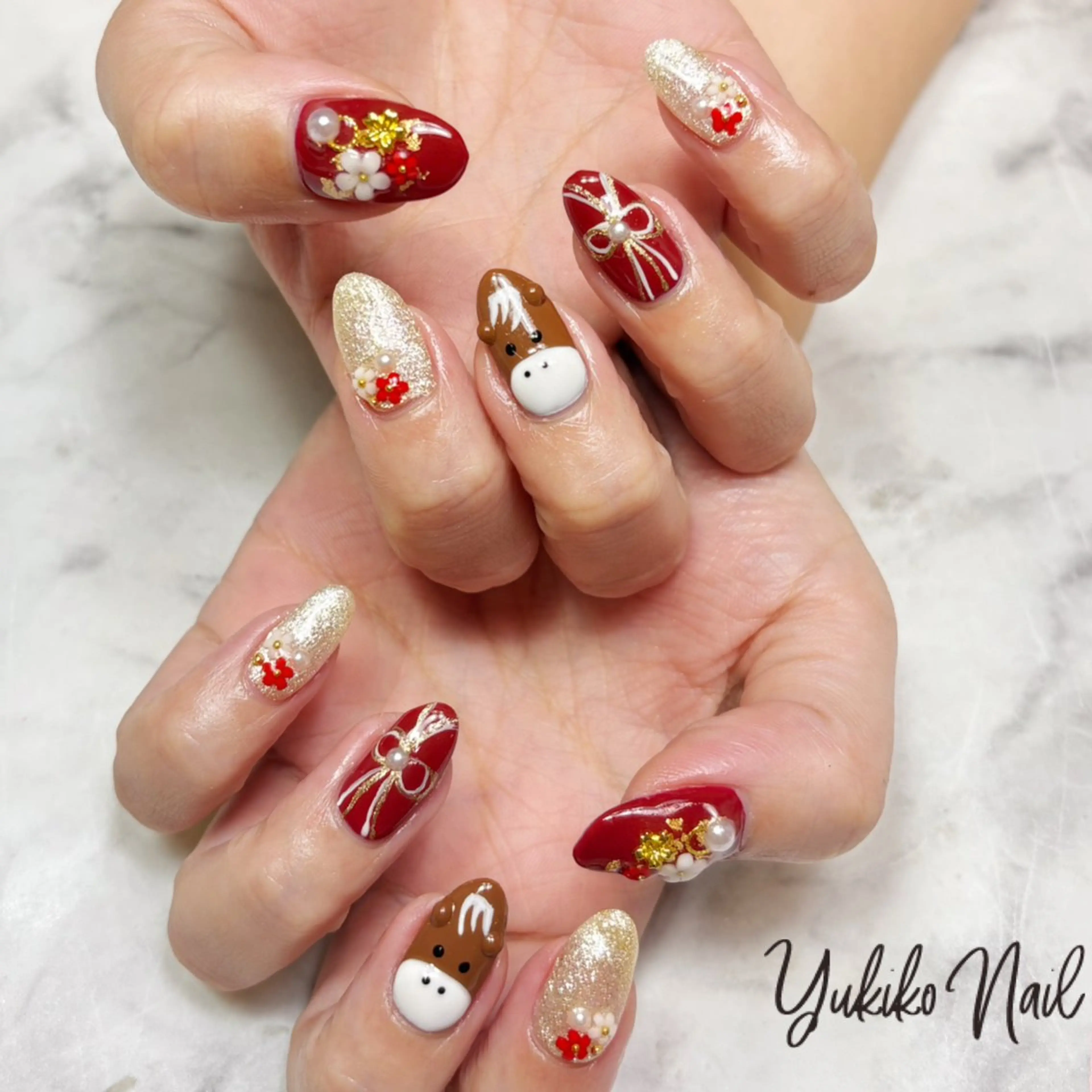ネイル ぷっくりネイル ハンドネイル ユキコ ネイルのネイルデザイン