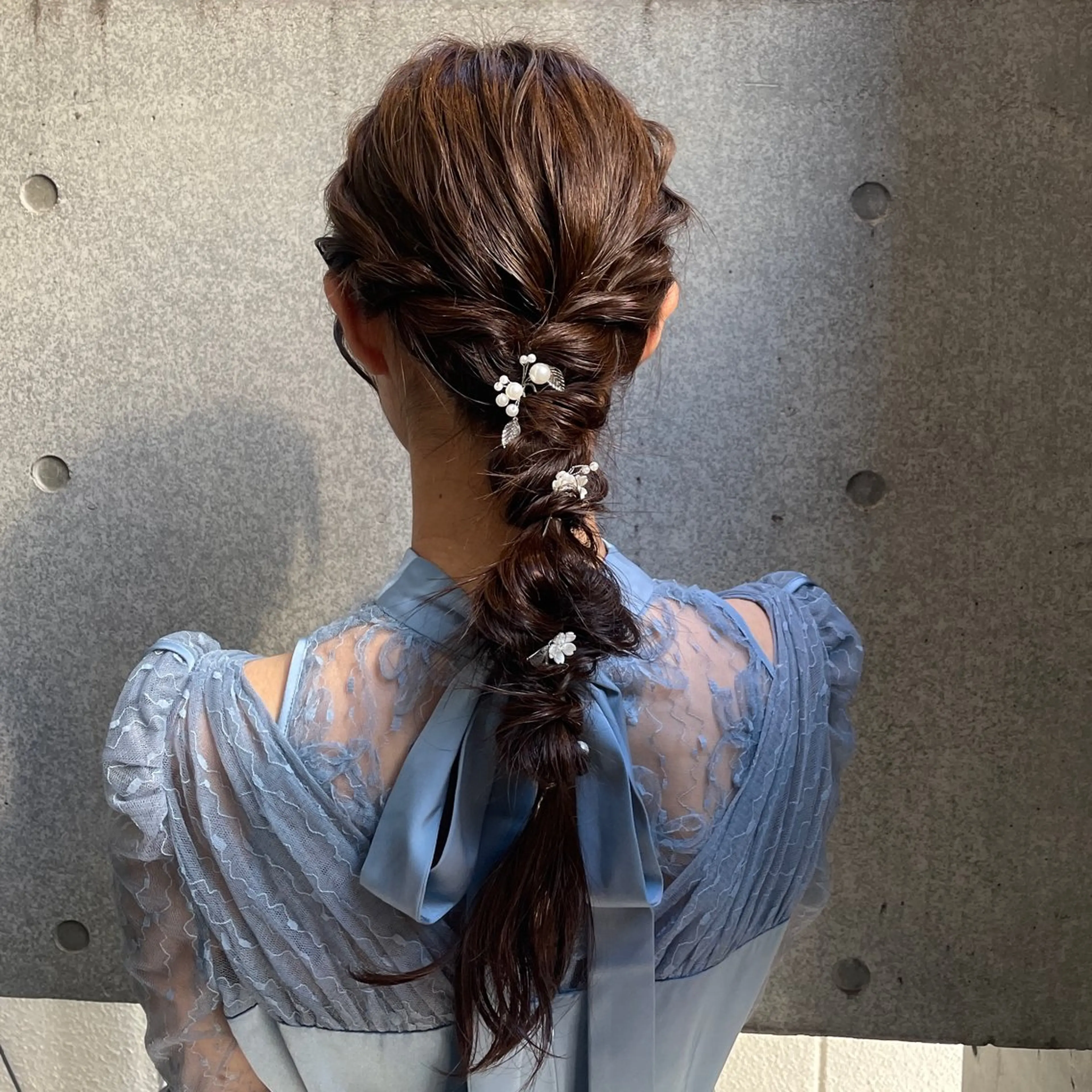 ヘアアレンジ ヘアセット レイヤー/透けカラー アレンジ/篠崎渚彩のヘアスタイル