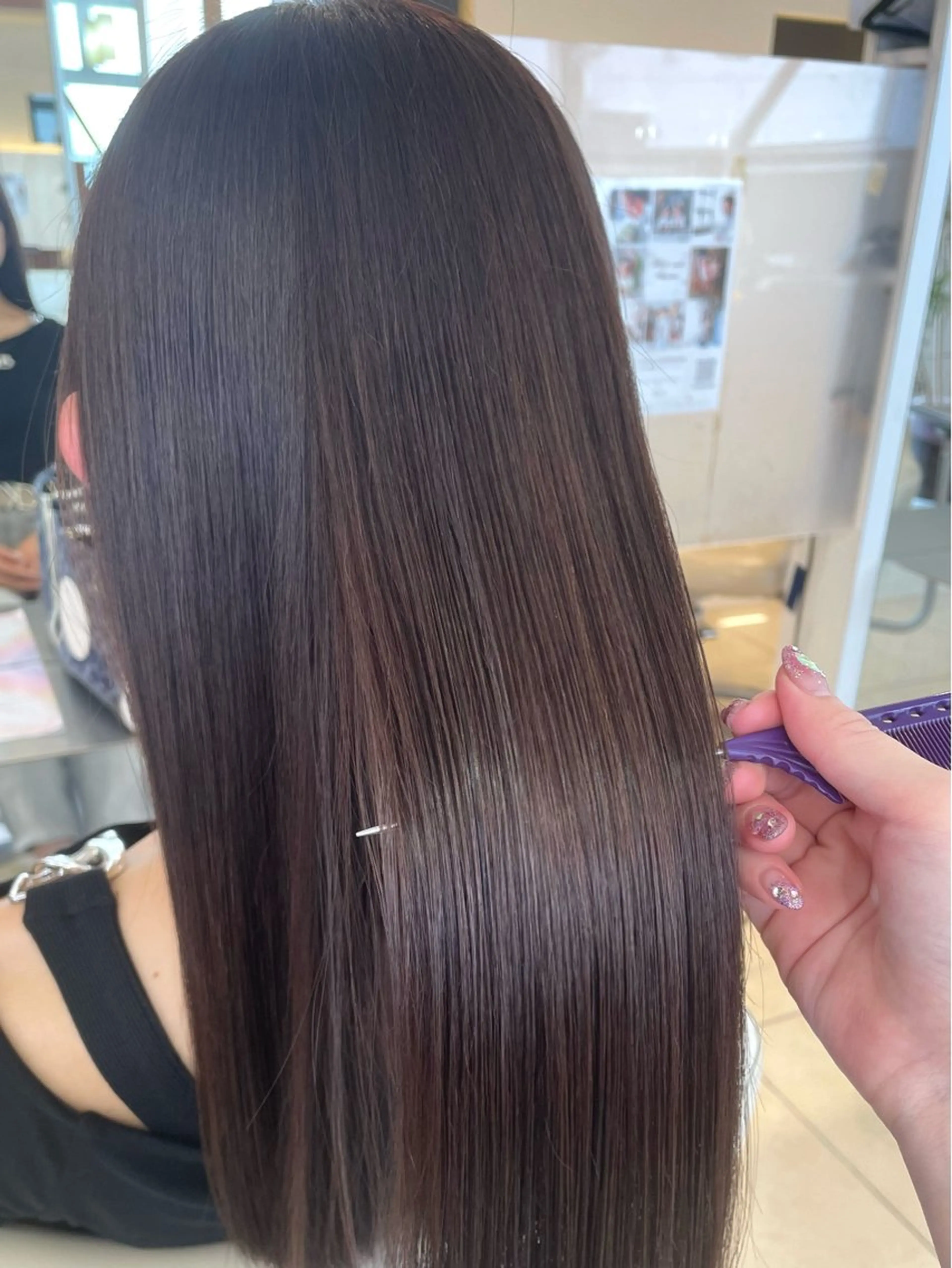 ロング カット ヘアカラー トリートメント 💗透明感カラー💗 にしぞえ ななみのヘアスタイル