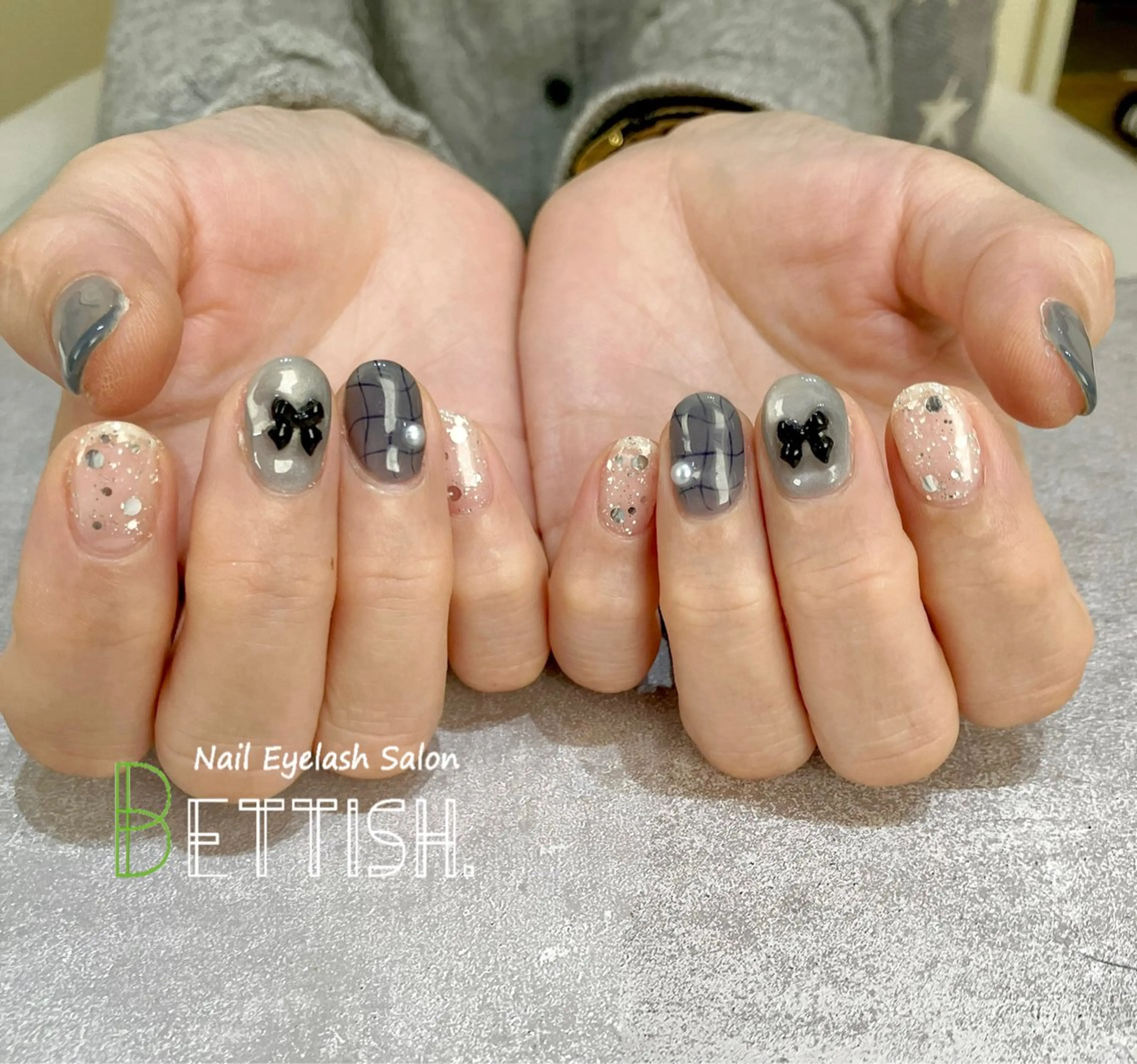 ネイル リボン ハンドネイル BETTISH. KUMIKO☺︎︎のネイルデザイン