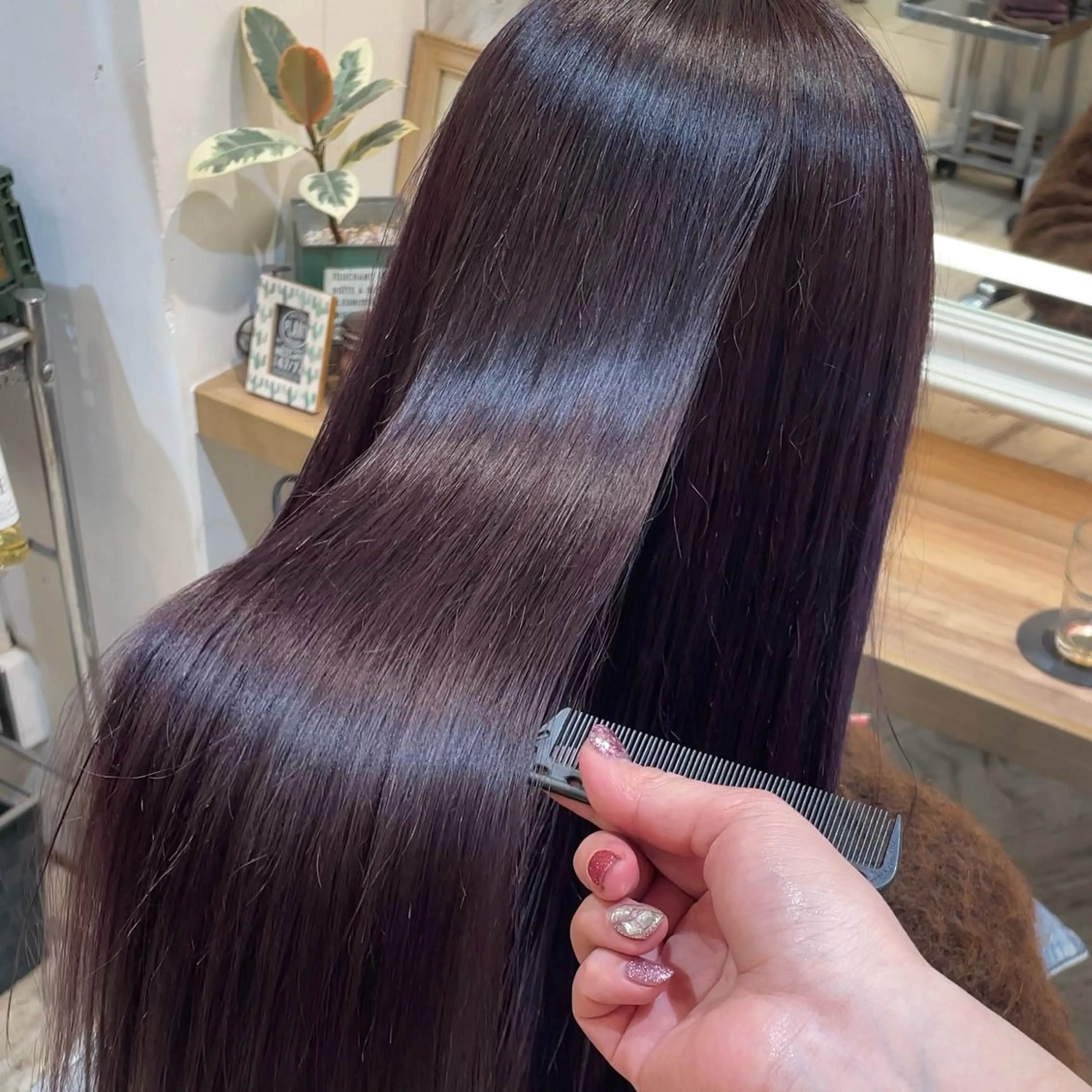 ロング トリートメント 横浜パーマ🌐メンズ 暖色カラーもえかのヘアスタイル