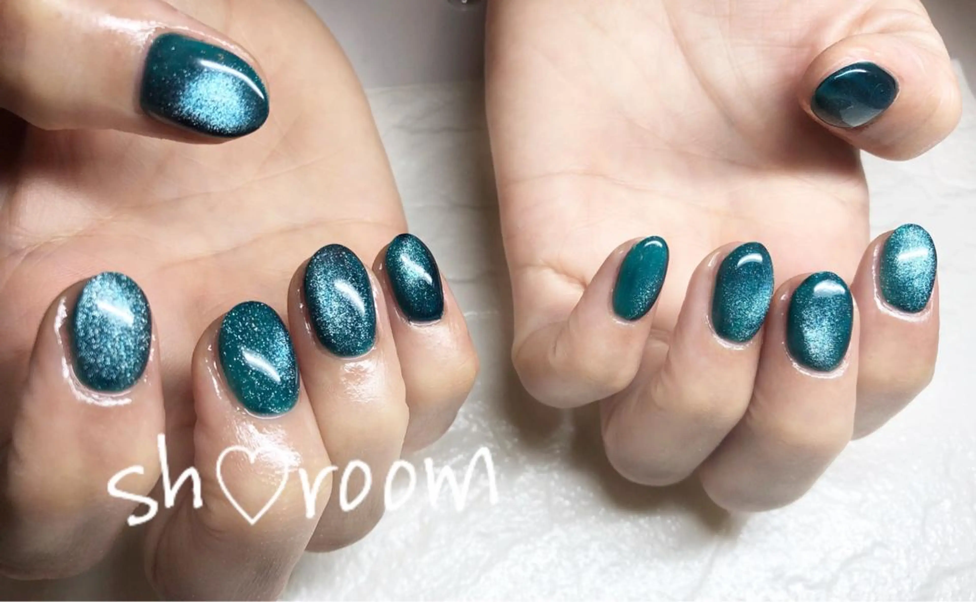 ネイル アートネイル ブルー フットネイル フレンチネイル キラキラネイル Nail salon Ruuのネイルデザイン