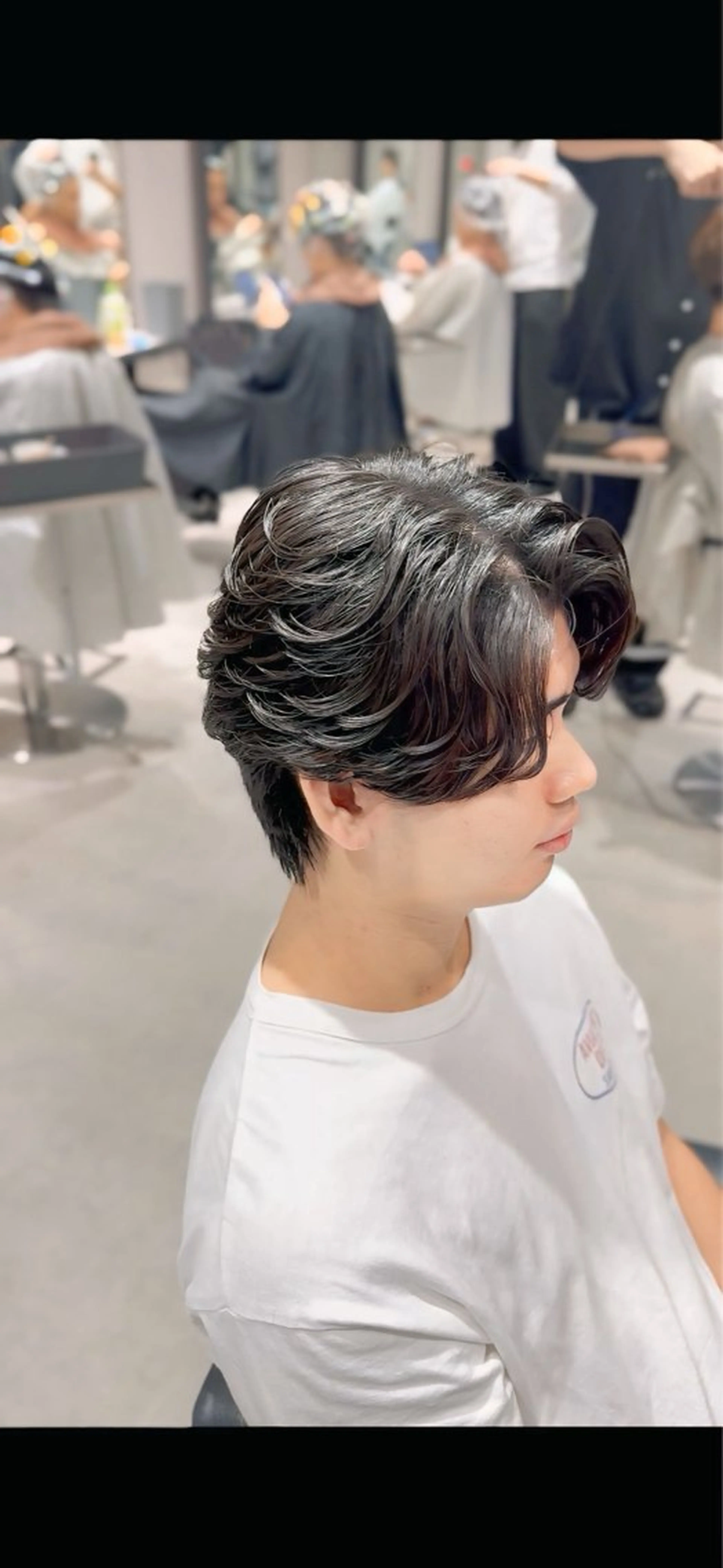 ショート パーマ メンズ フェザーパーマ メンズパーマ カット パーマ 🍀メンズパーマ職人 池袋🍀Yuraのヘアスタイル