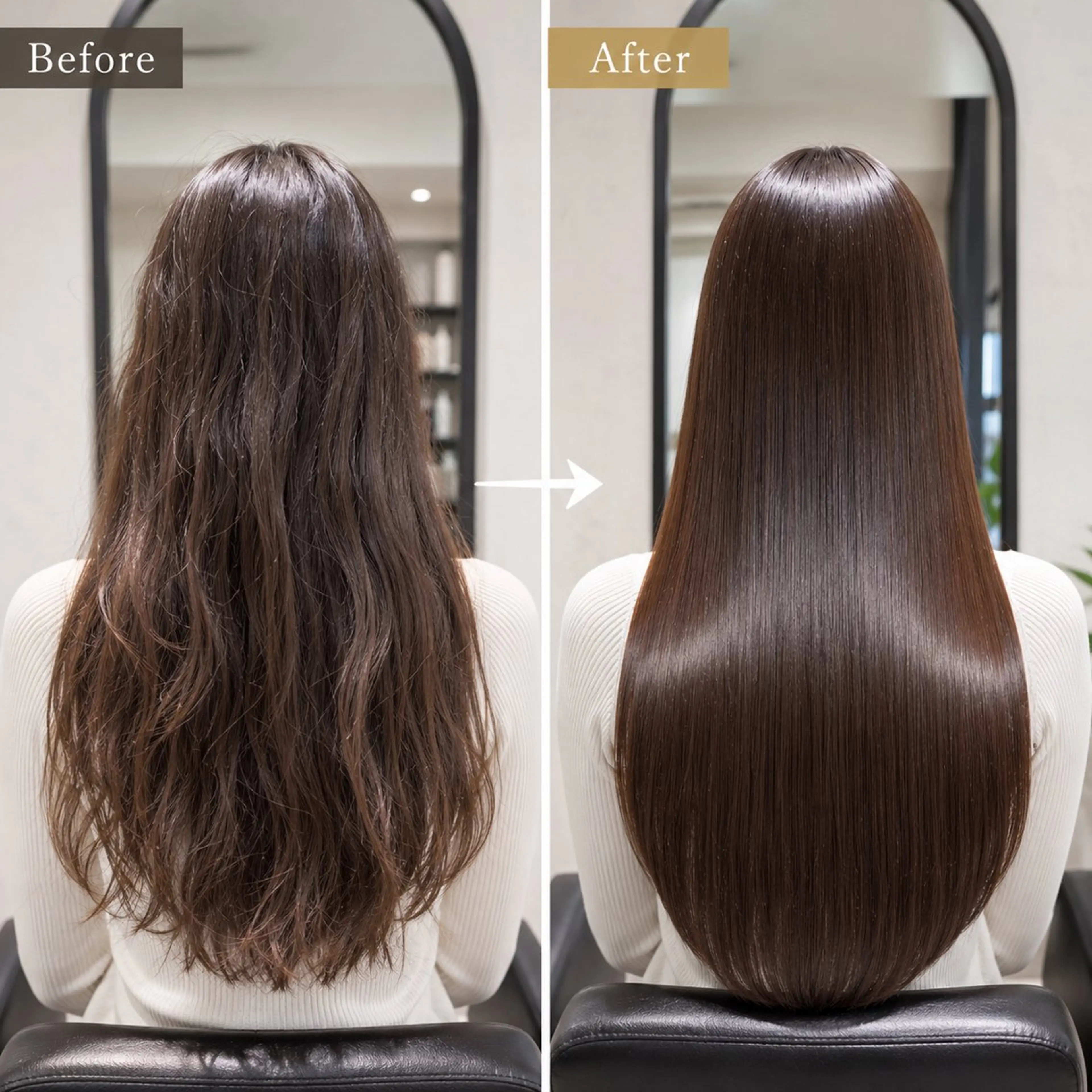 ロング カット ヘアカラー トリートメント uniii/新宿 髪質改善/縮毛矯正のヘアスタイル
