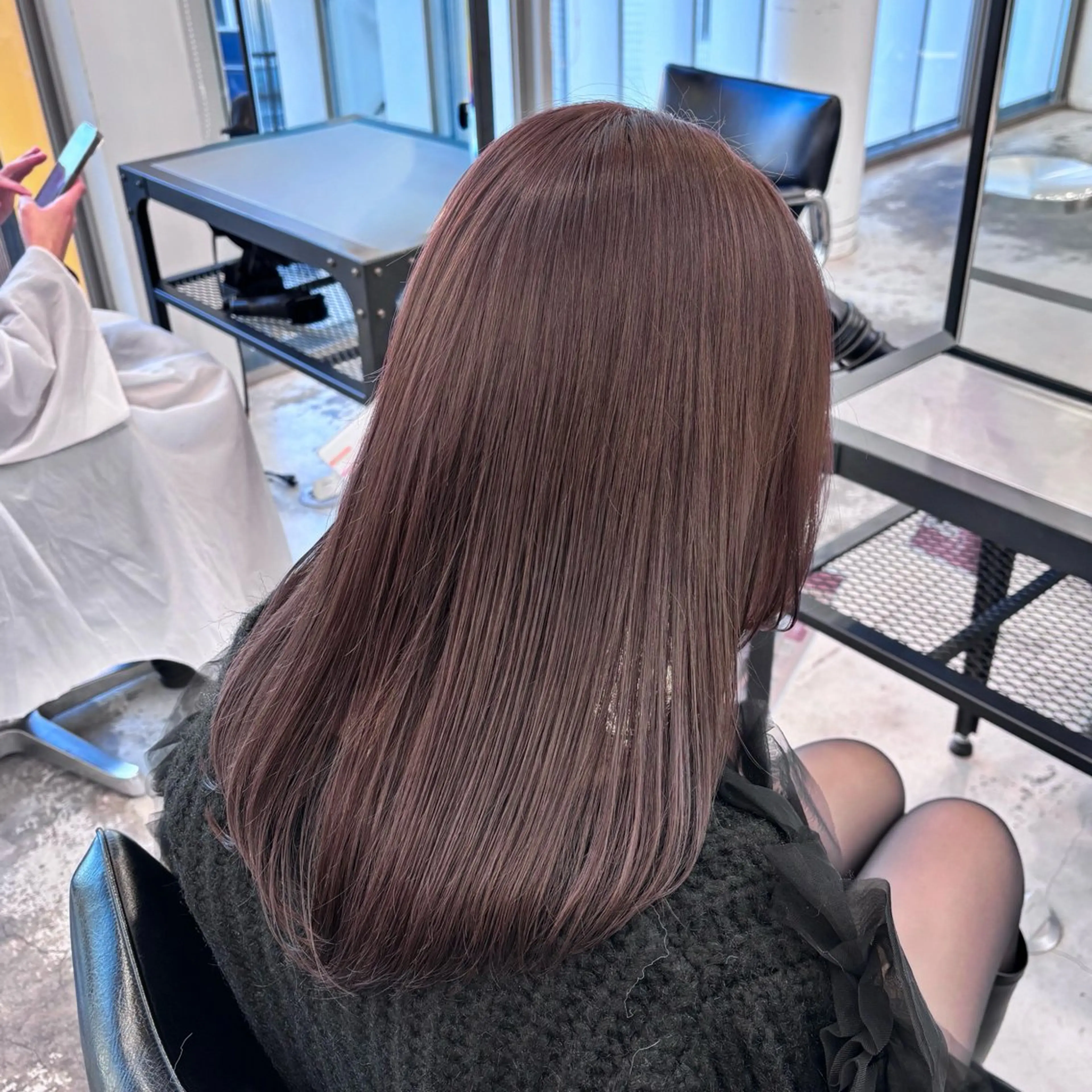 セミロング カラー ヘアアレンジ 🎀モテ暖色× エクステ🎀あかりのヘアスタイル