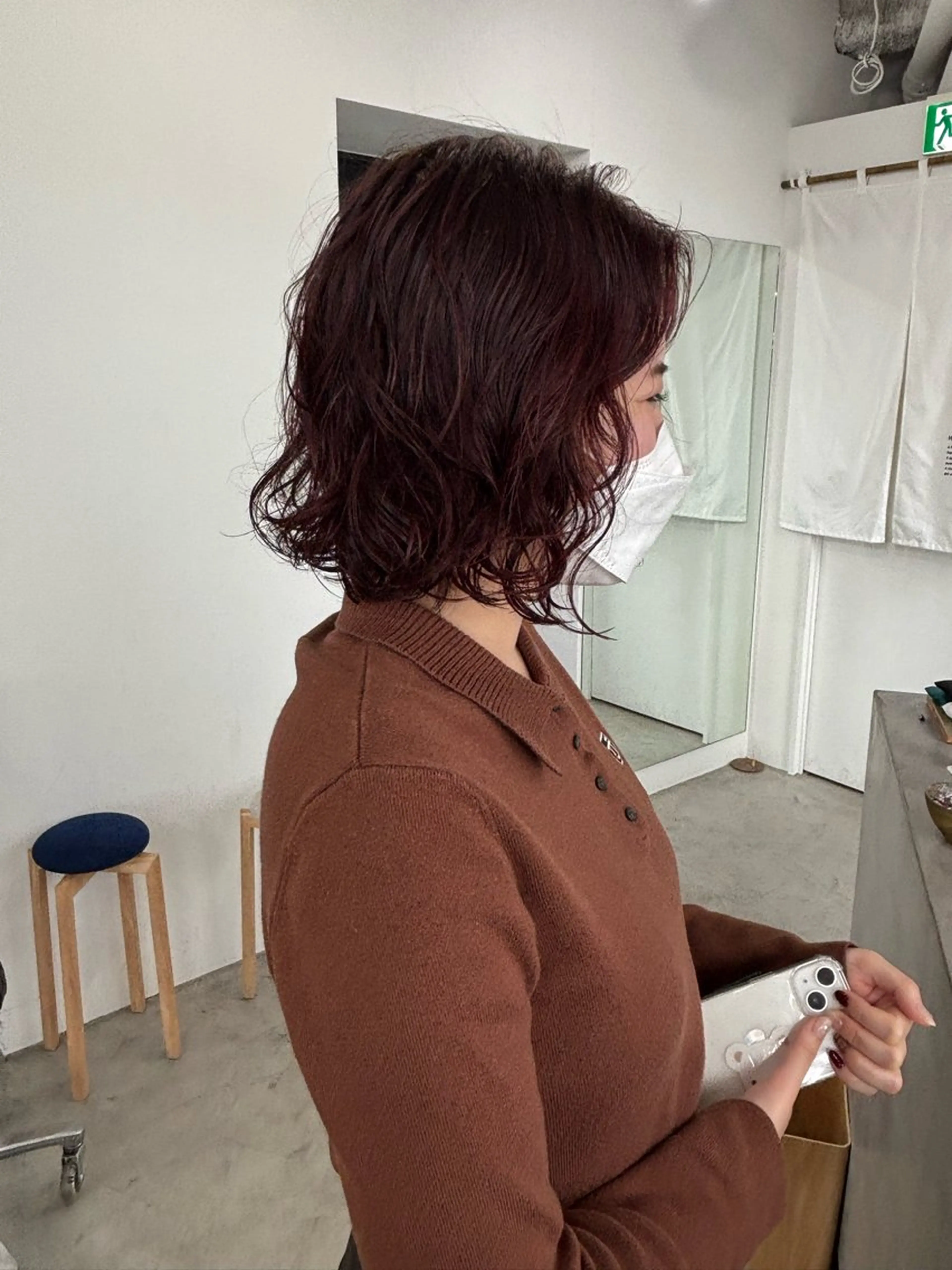 ショート ボブ パーマ 🧚🏼ボブパーマ 歩美のヘアスタイル