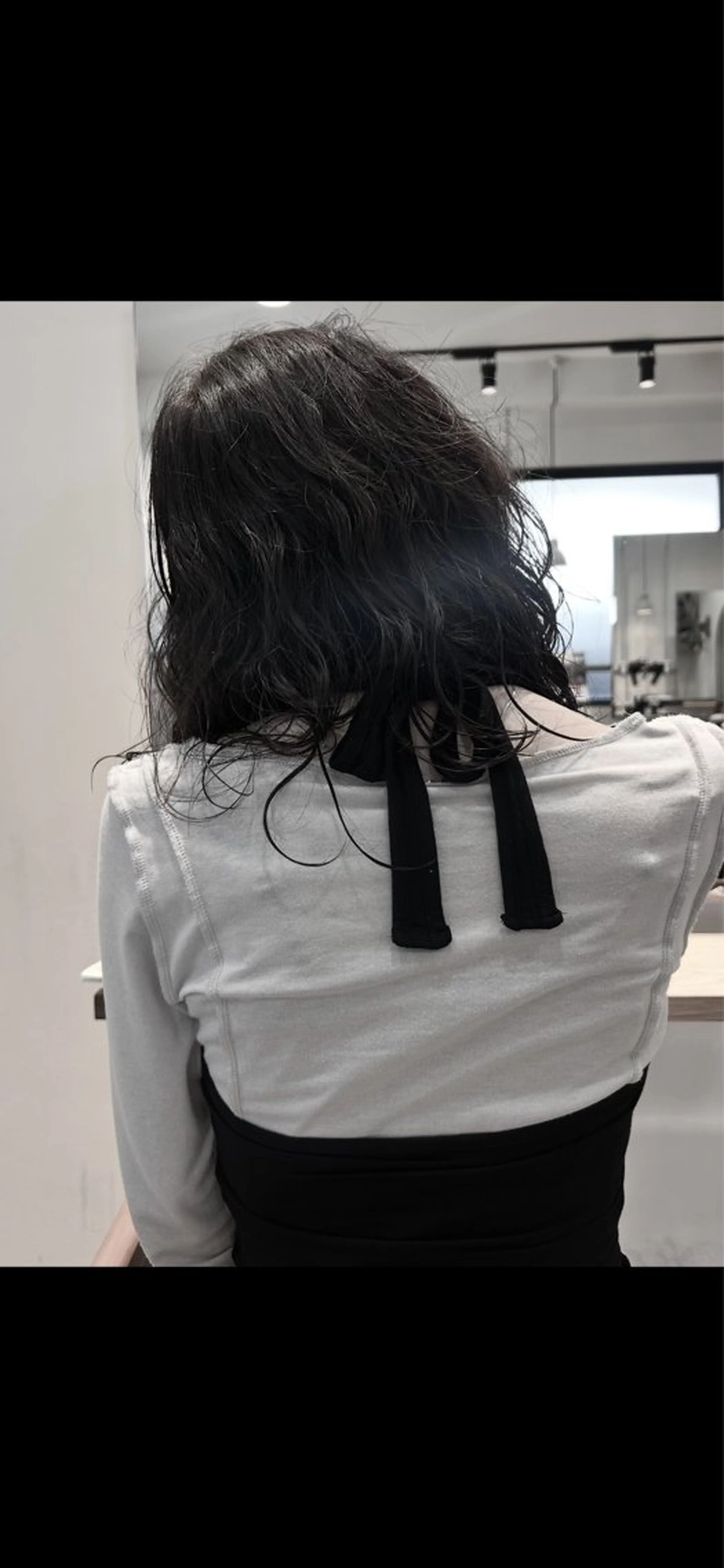 セミロング カラー パーマ デザインカット/ パーマ/nanaのヘアスタイル