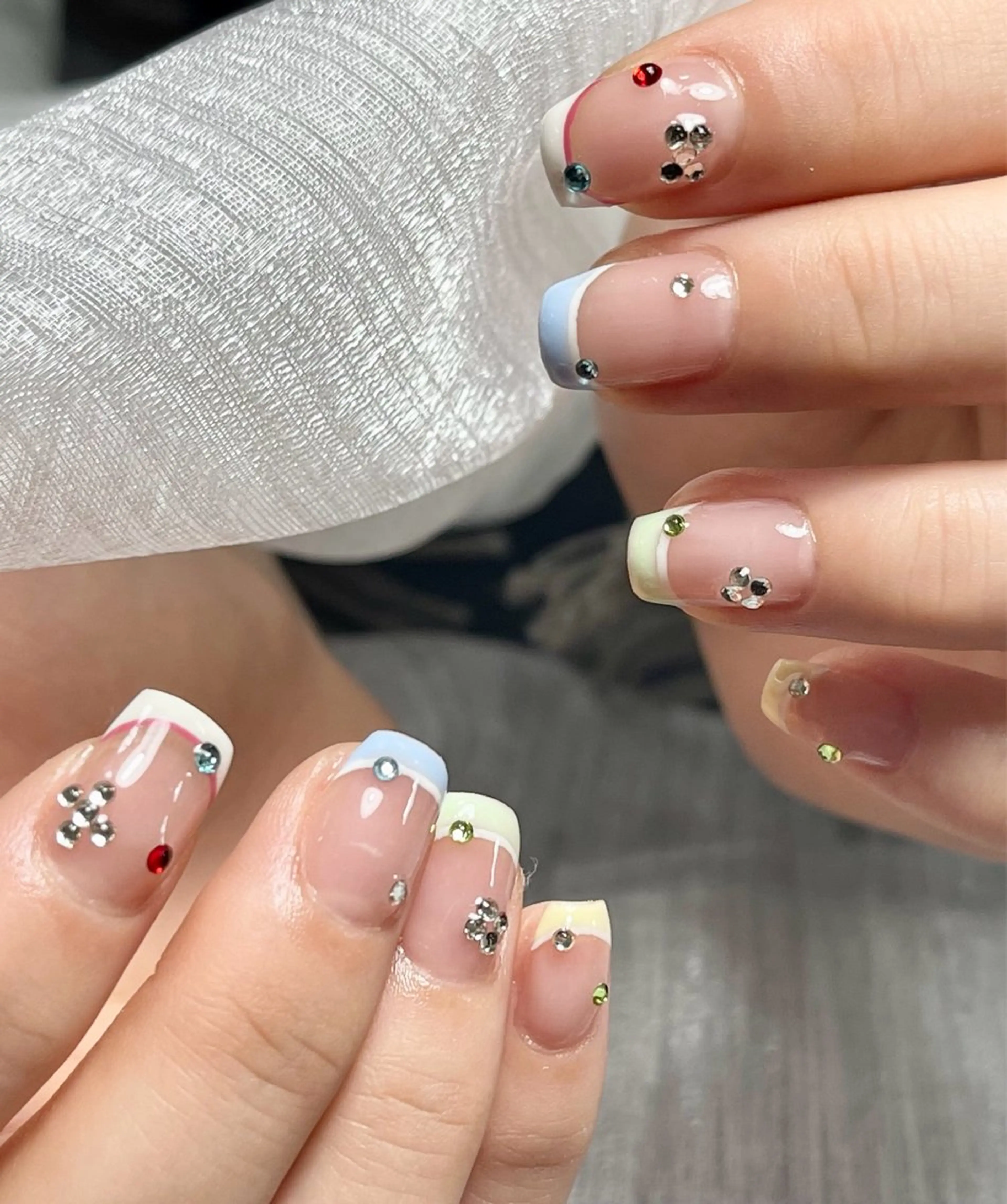 ネイル 長さ出し フレンチネイル グラデーション マグネットネイル マグネットフレンチ ハンドネイル ハンドケア 💕Dreamy KIYO💕のネイルデザイン