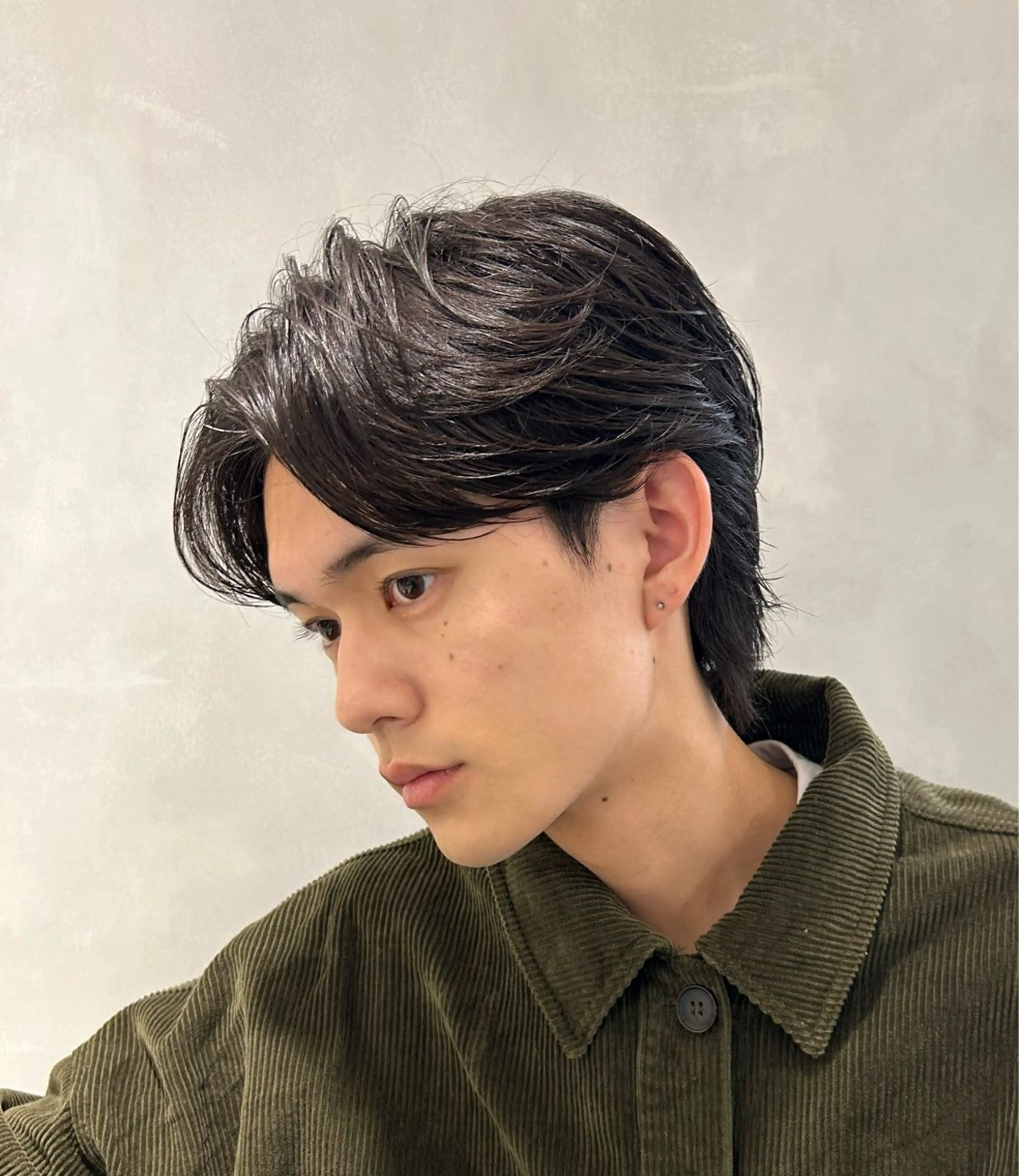 パーマ メンズ ビジネス センターパート フェードカット フェザーパーマ メンズ韓国風 カット パーマ メンズパーマ特化 💈藤田晃志のヘアスタイル