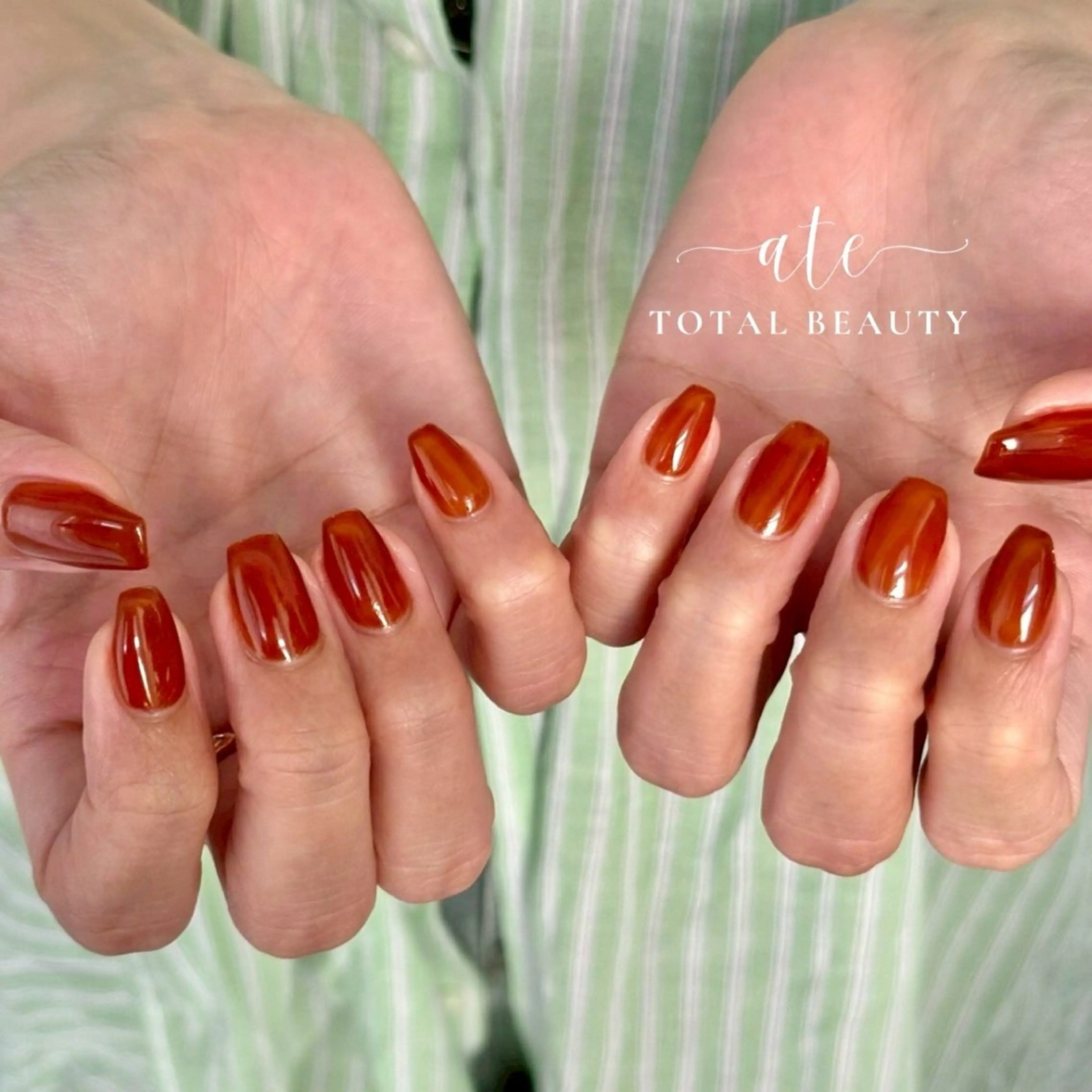 ネイル ハンドネイル ate 新都心店 Arisaのネイルデザイン