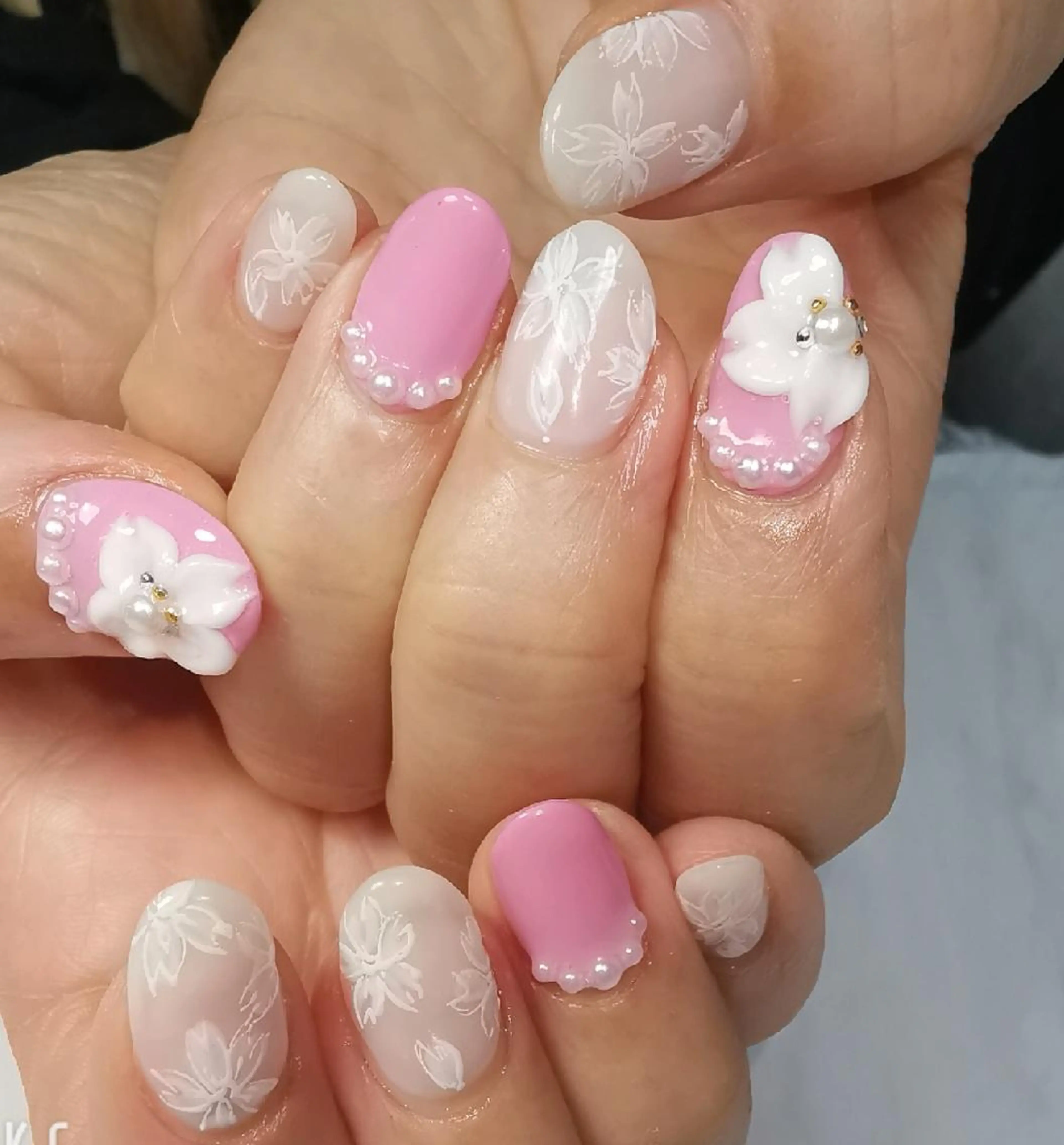 ネイル 桜ネイル ハンドネイル reve あやののネイルデザイン