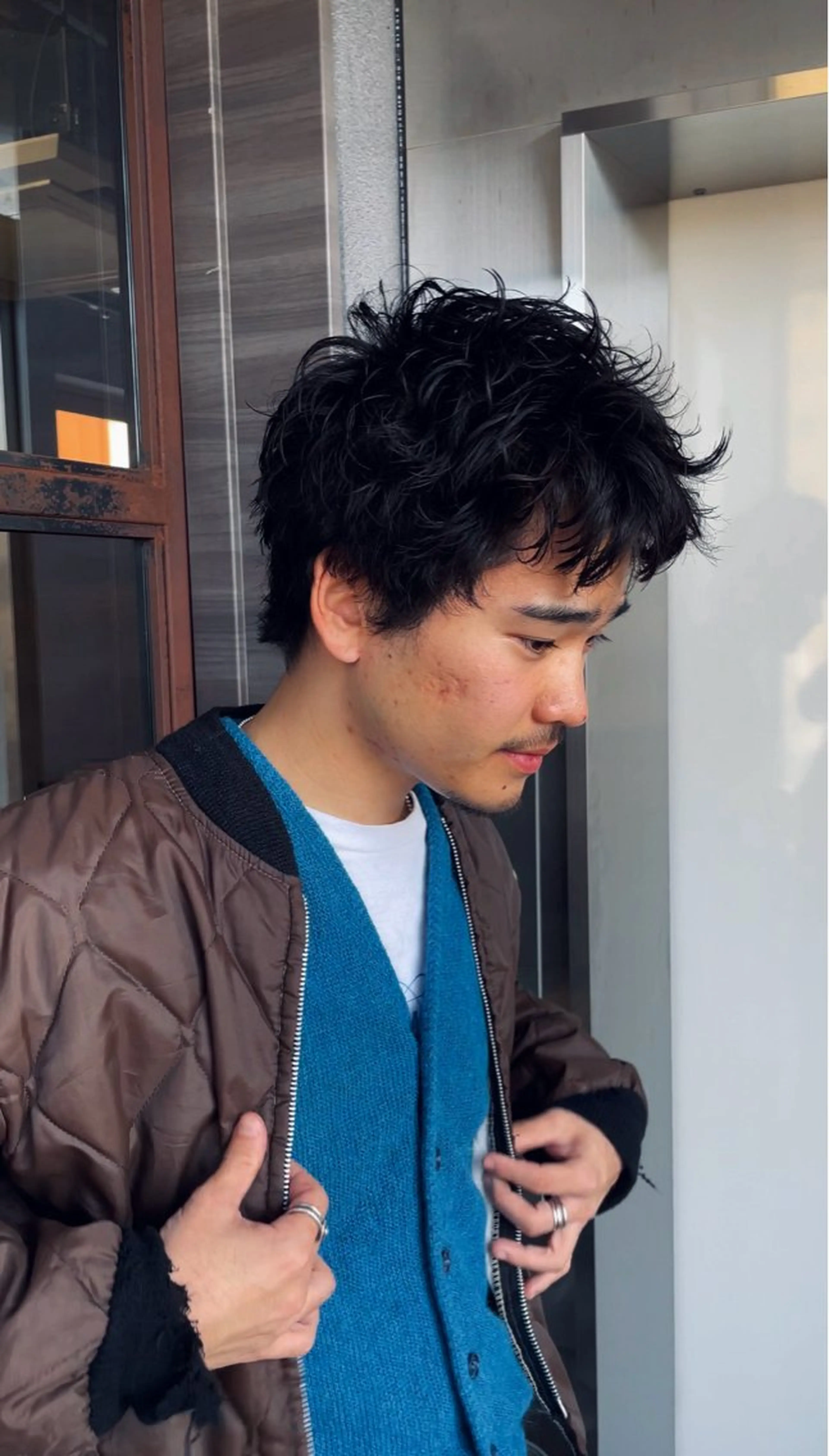 パーマ メンズ カット パーマ トリートメント 新規再来率No.1 金山/メンズパーマのヘアスタイル