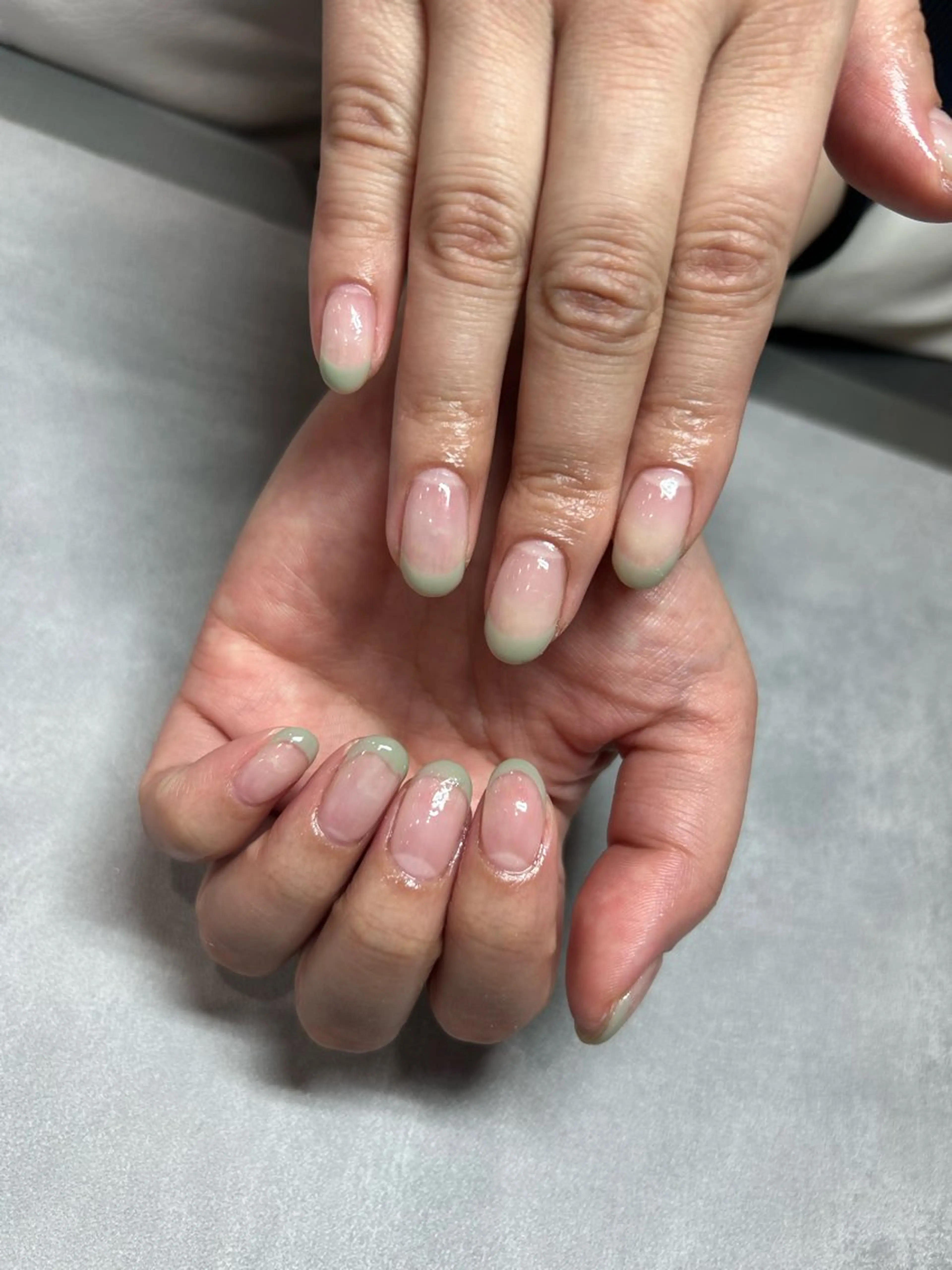 ネイル クリアネイル フレンチネイル nail salon BONはるのネイルデザイン